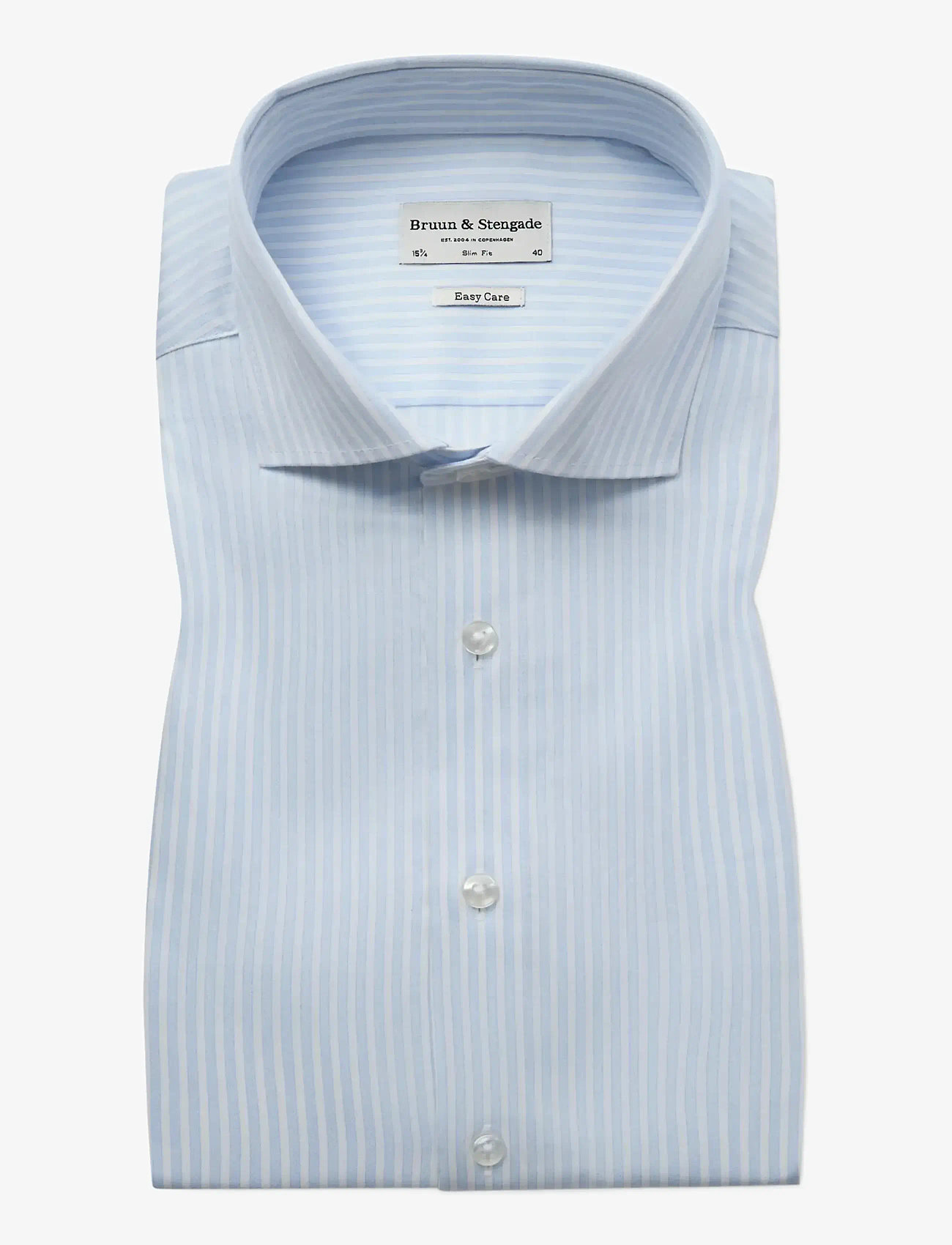 Bruun & Stengade - BS Borko Slim Fit Shirt - pidulikud särgid - light blue/white - 1