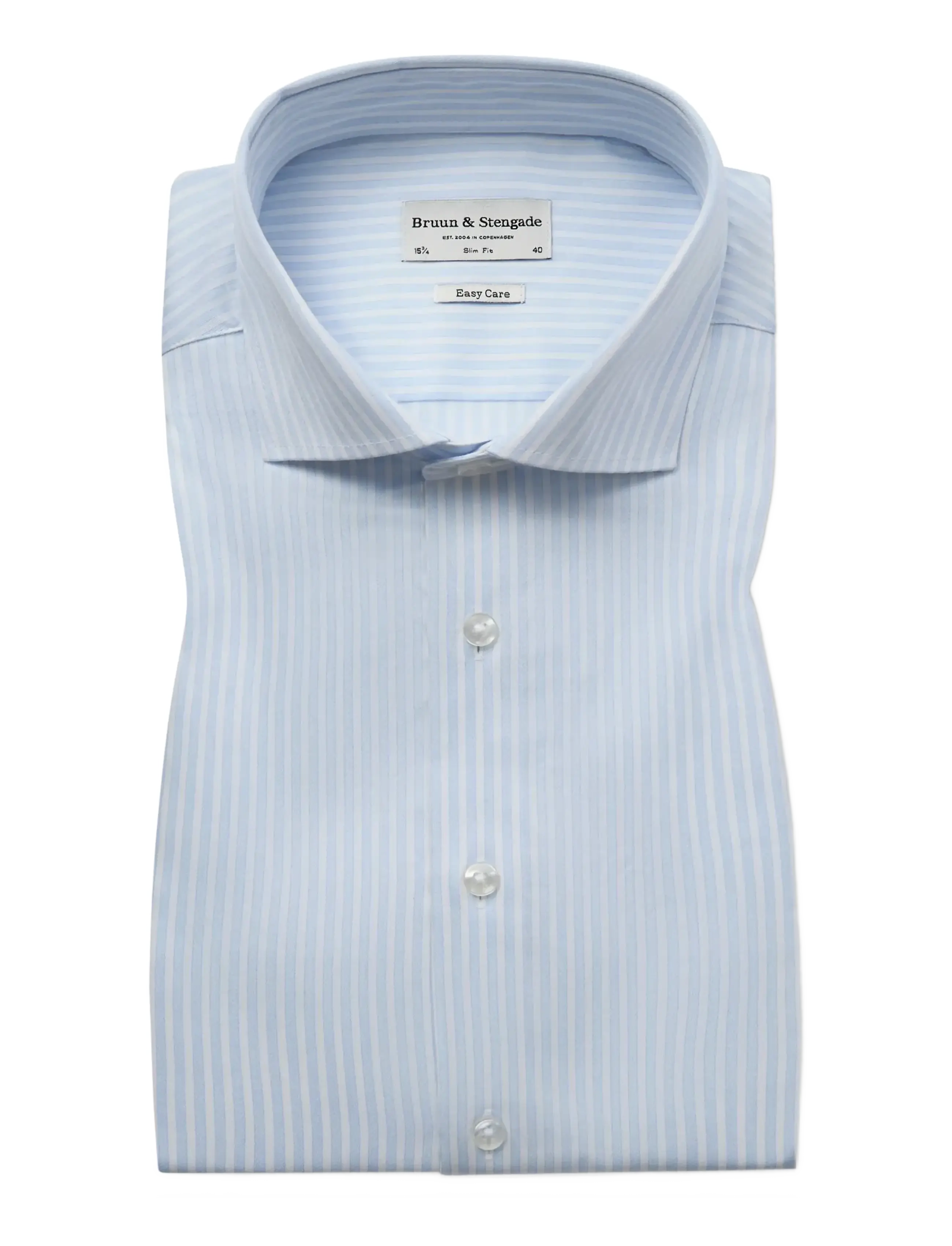 Bruun & Stengade - BS Borko Slim Fit Shirt - pidulikud särgid - light blue/white - 1