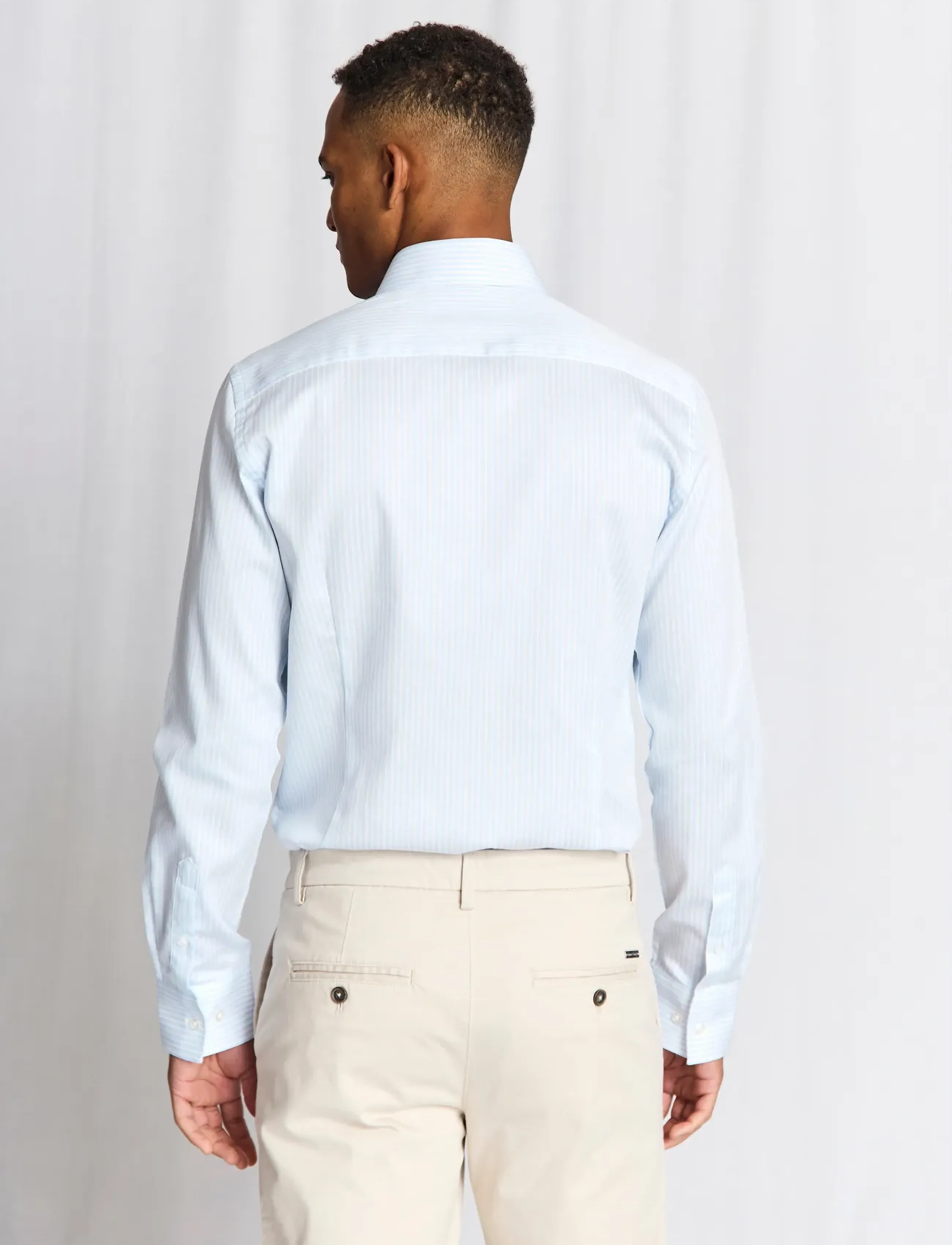Bruun & Stengade - BS Borko Slim Fit Shirt - pidulikud särgid - light blue/white - 3