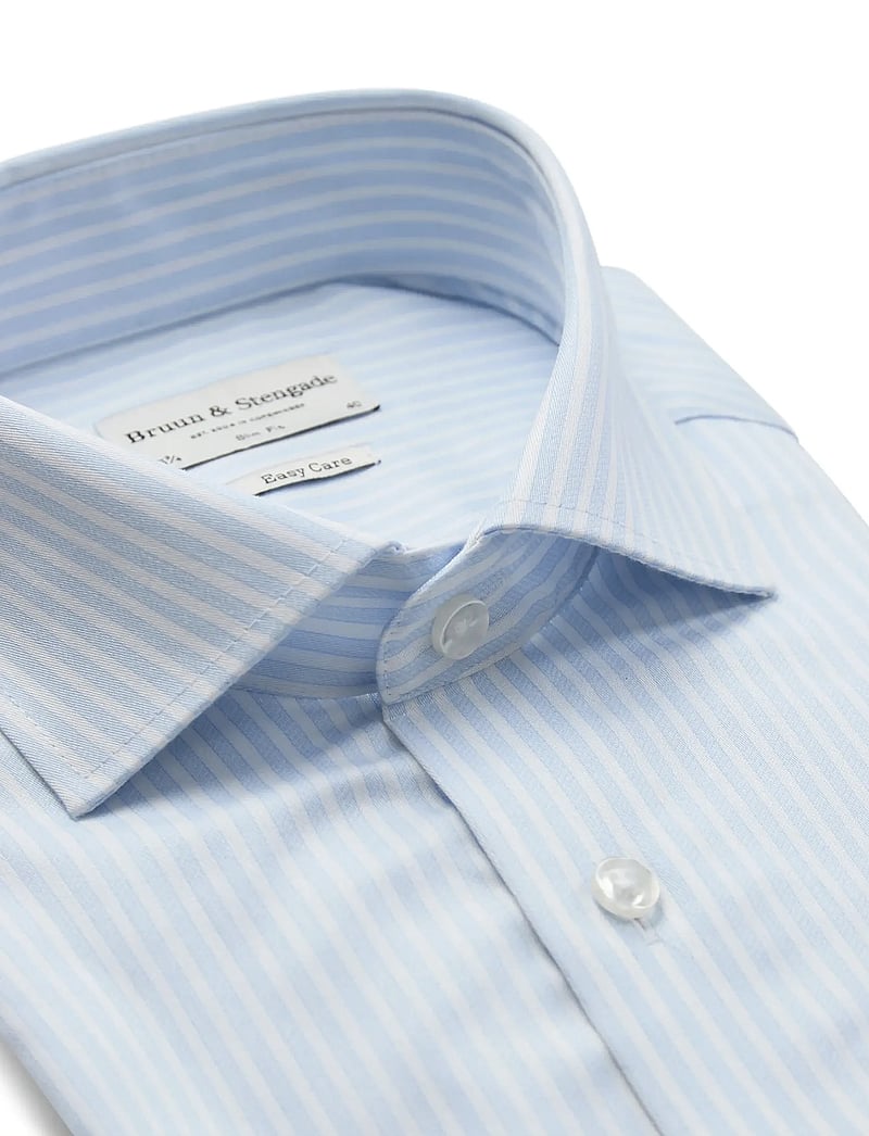 Bruun & Stengade - BS Borko Slim Fit Shirt - pidulikud särgid - light blue/white - 5