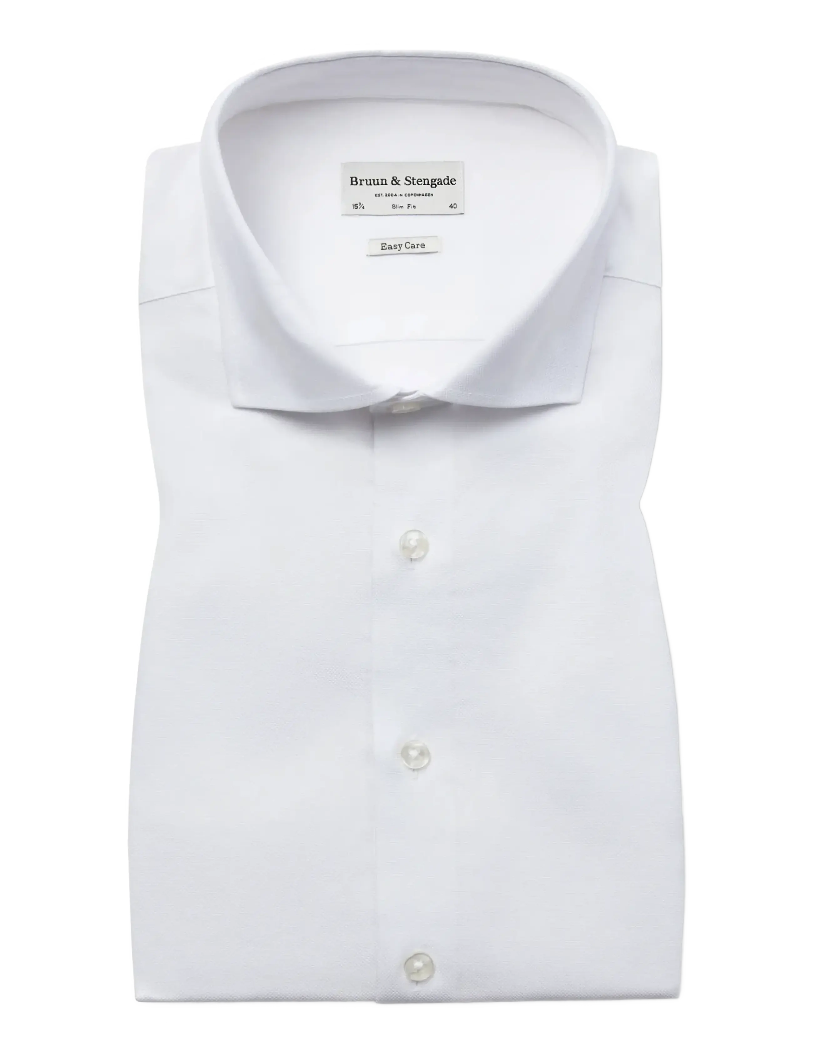 BRUUN & STENGADE Bs Buric Slim Fit Shirt Weiß - 38 - Herren