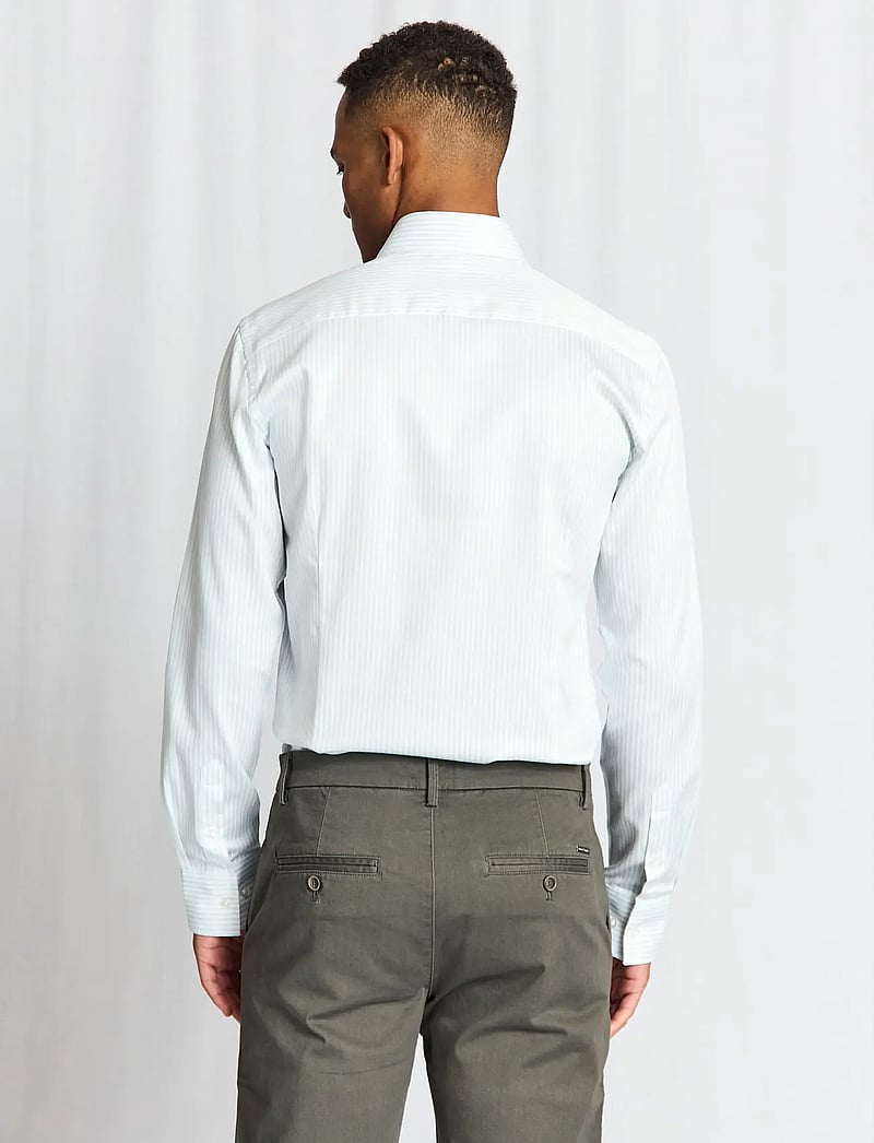 Bruun & Stengade - BS Ignacio Slim Fit Shirt - chemises à rayures - light green/white - 2