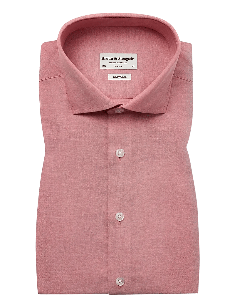 Bruun & Stengade - BS Reinkind Slim Fit Shirt - formal shirts - dusty clay - 1