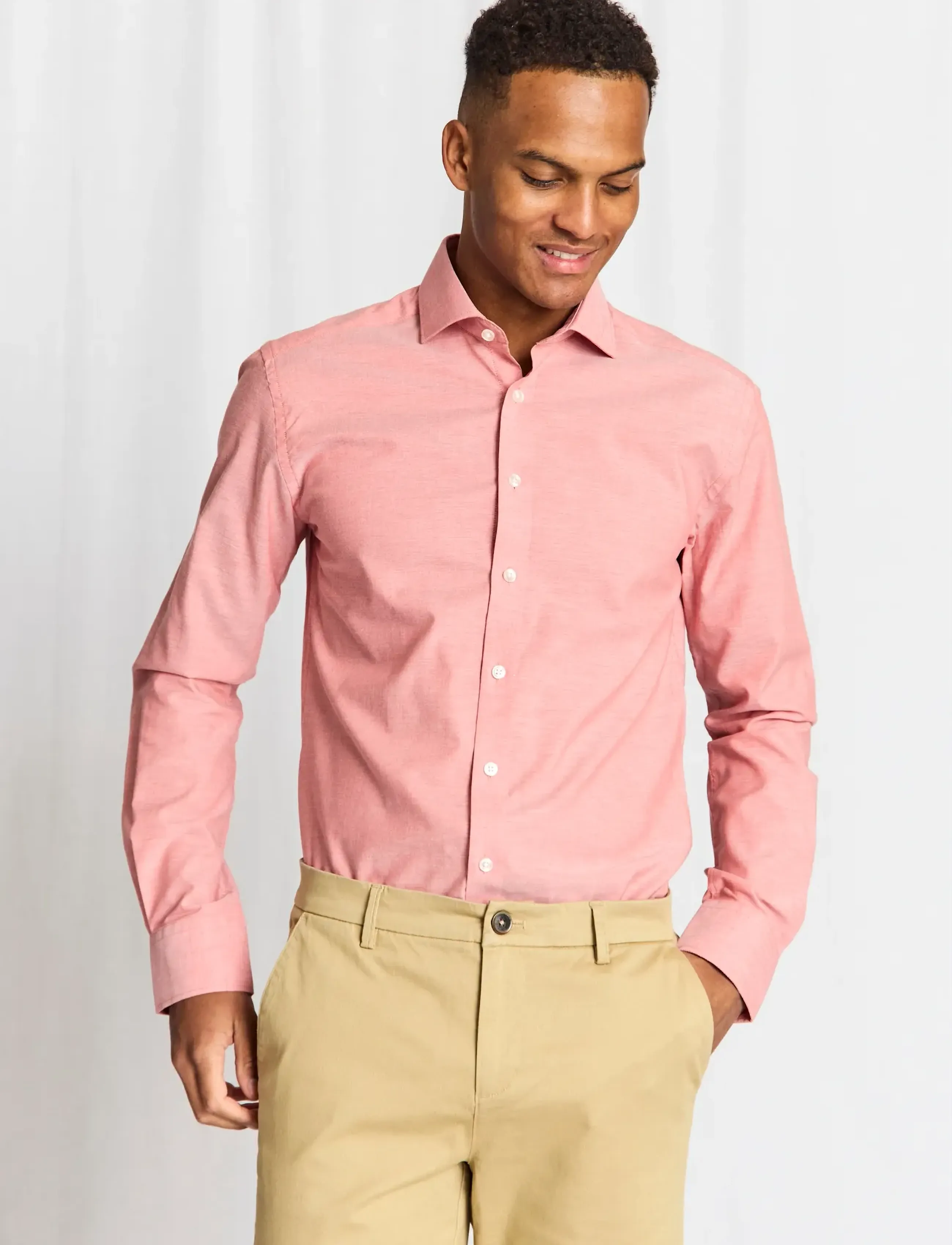 Bruun & Stengade - BS Reinkind Slim Fit Shirt - formelle skjorter - dusty clay - 2