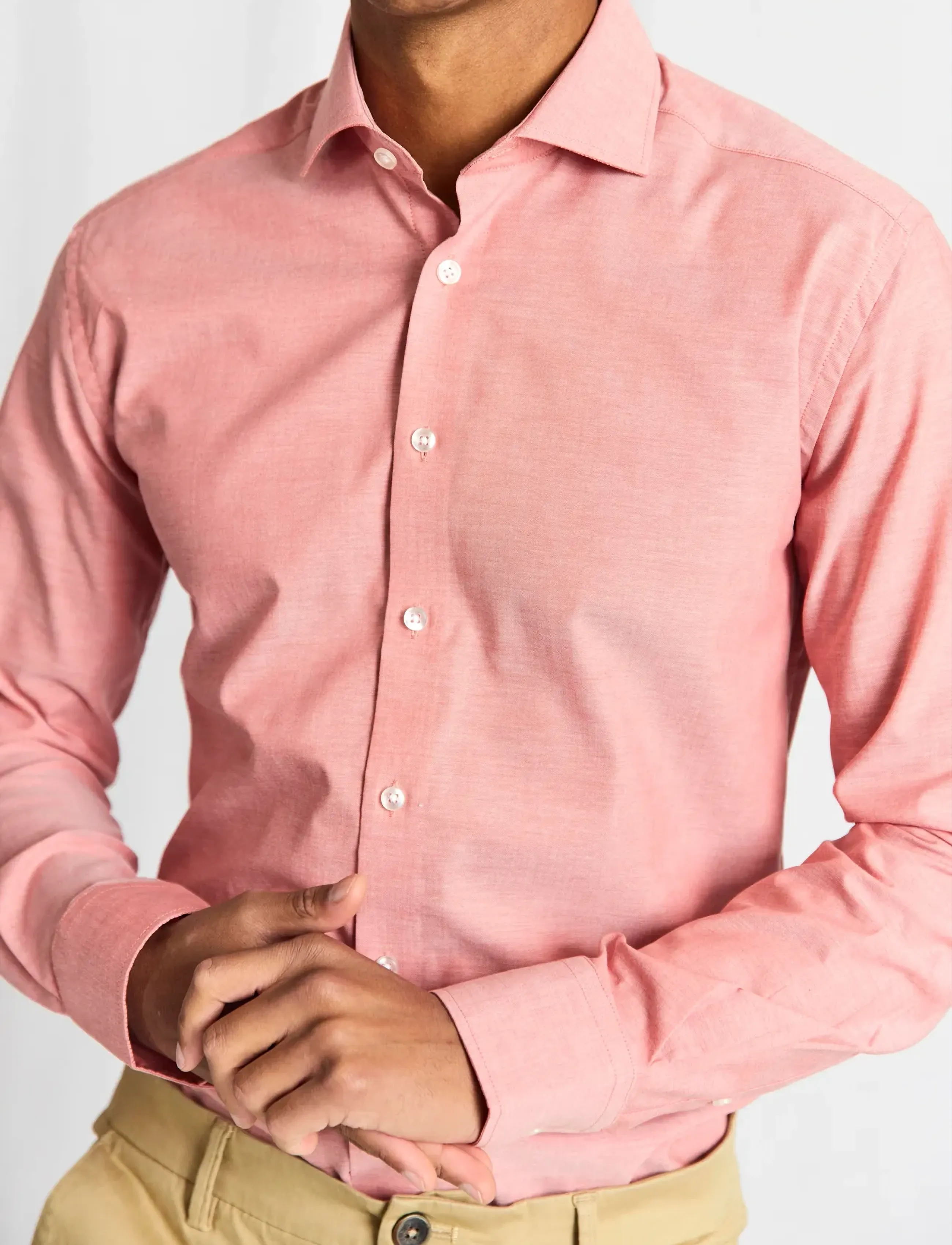 Bruun & Stengade - BS Reinkind Slim Fit Shirt - formelle skjorter - dusty clay - 3