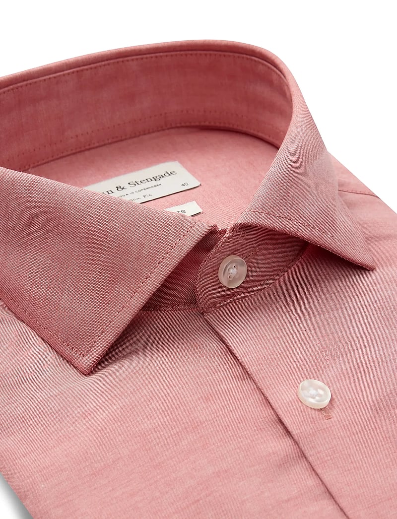 Bruun & Stengade - BS Reinkind Slim Fit Shirt - formal shirts - dusty clay - 5