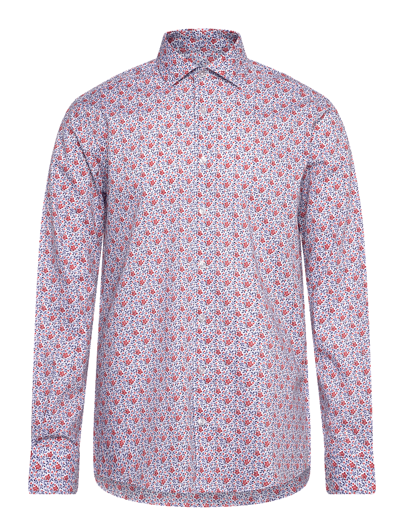Bruun & Stengade - BS Moller Slim Fit Shirt - hemden mit muster - orange - 1