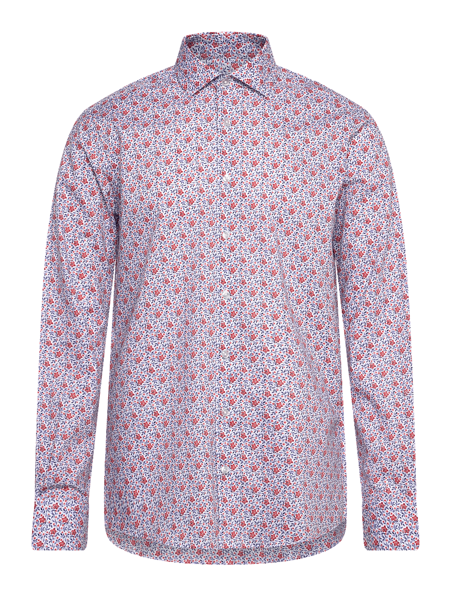 Bruun & Stengade - BS Moller Slim Fit Shirt - mustriga särgid - orange - 1