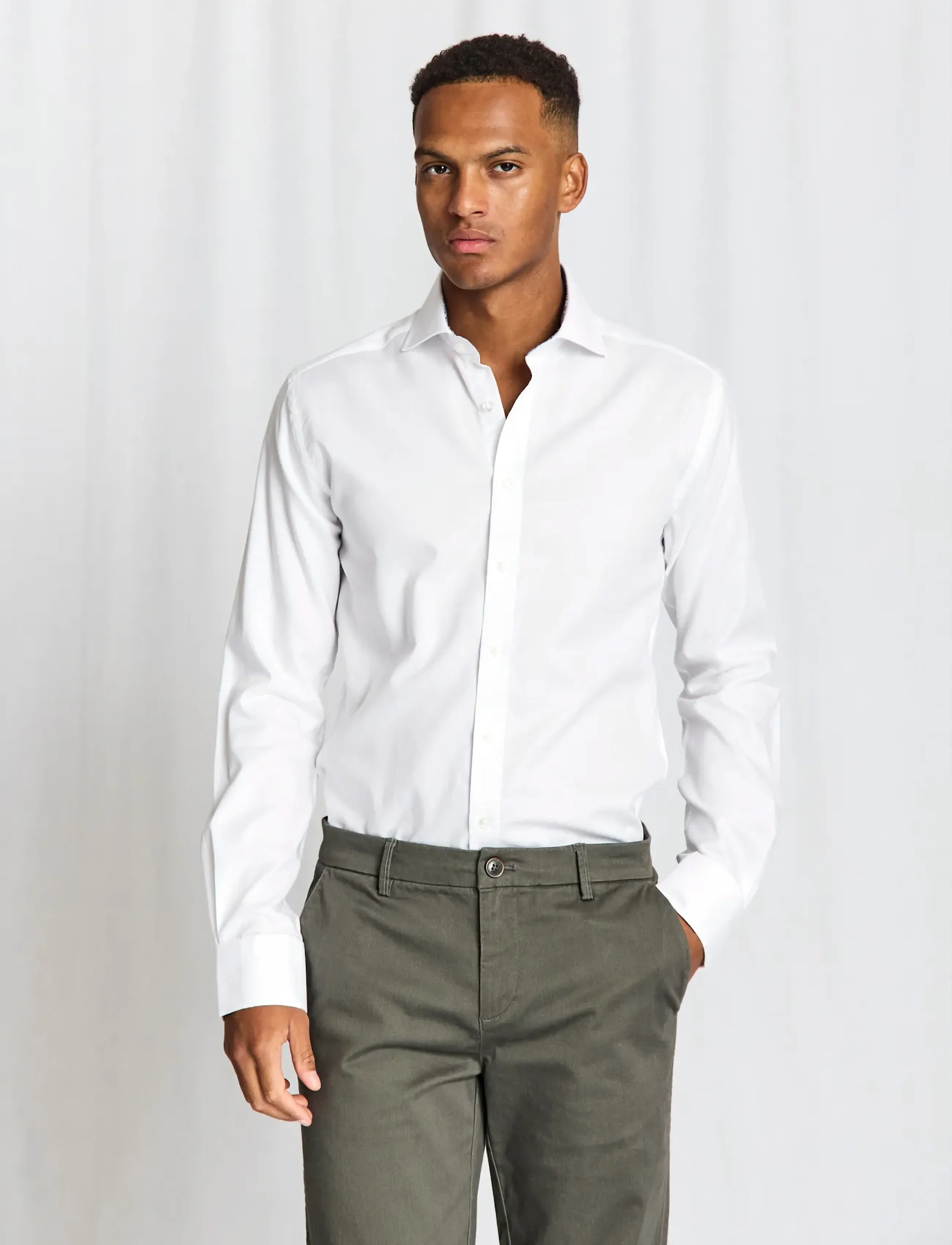 Bruun & Stengade - BS Albin Slim Fit Shirt - formelle skjorter - white - 3