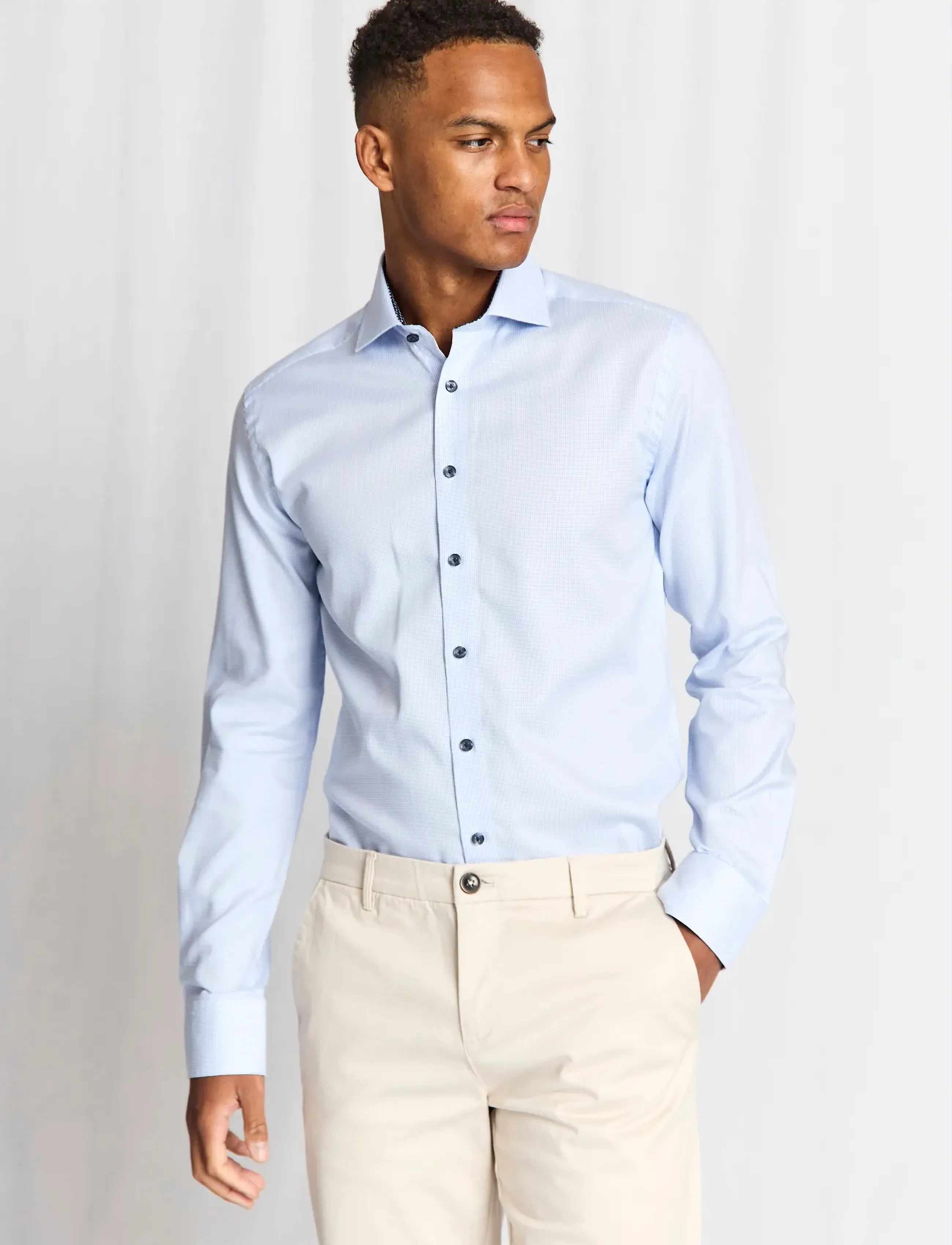 Bruun & Stengade BS Ugalde Slim Fit Shirt - Nyheter - LIGHT BLUE / blue