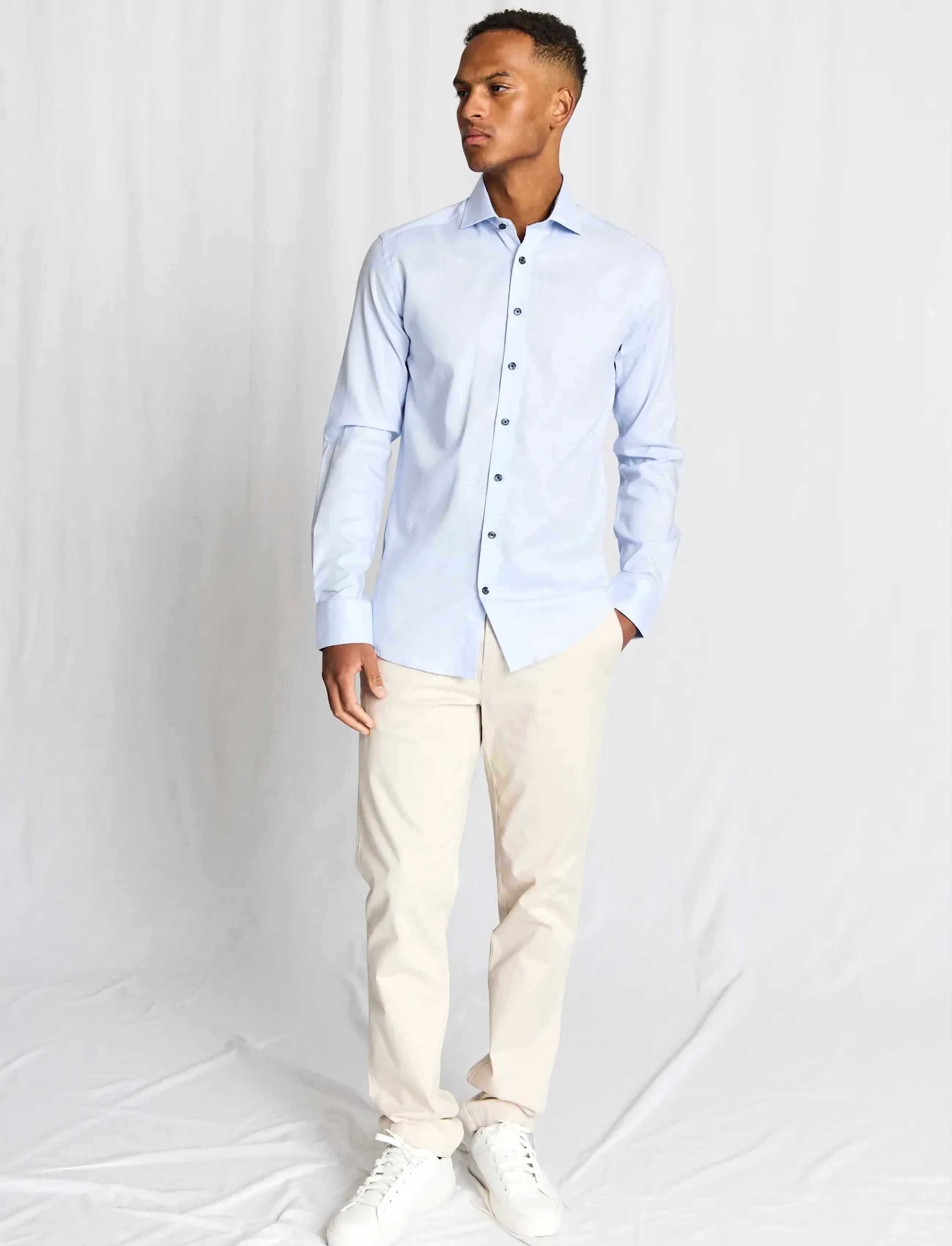 Bruun & Stengade - BS Ugalde Slim Fit Shirt - formal shirts - light blue - 3