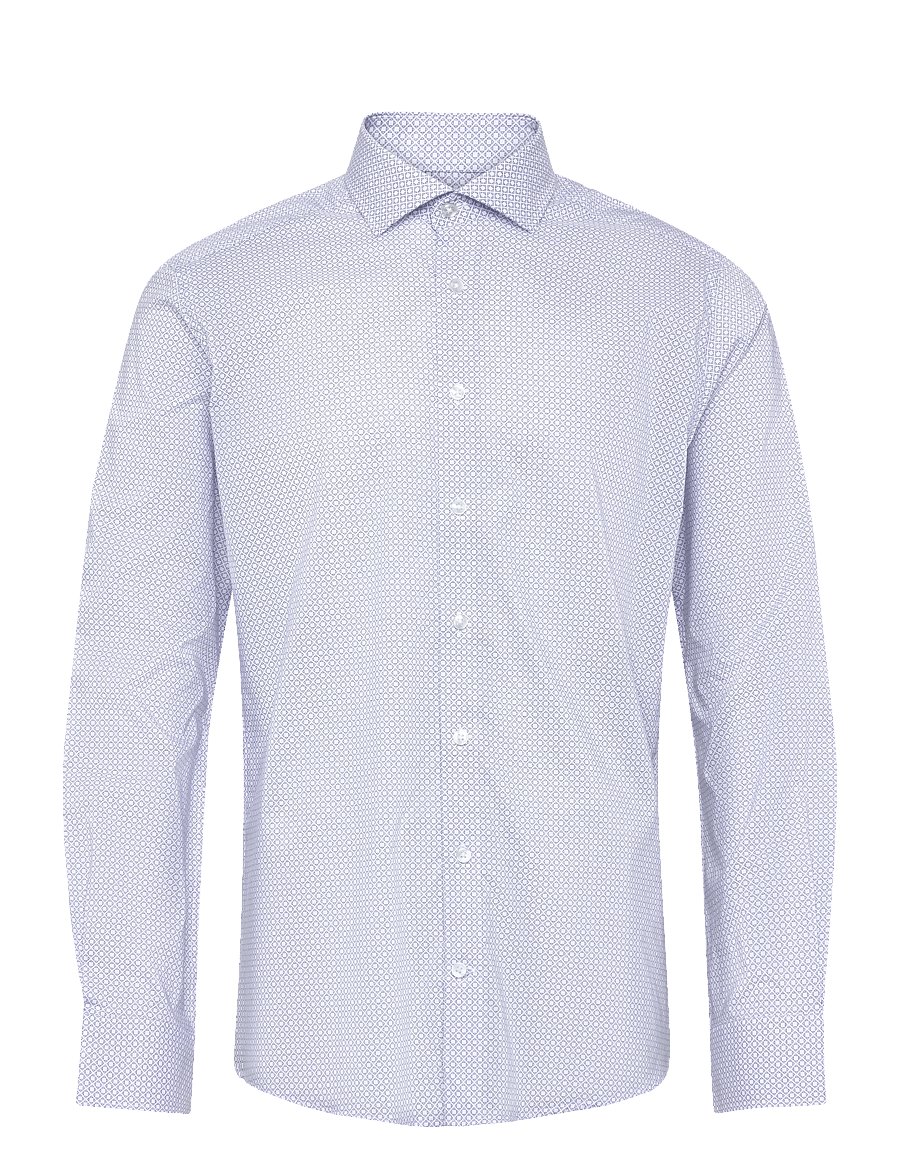 Bruun & Stengade - BS Marsenic Slim Fit Shirt - mønstrede skjorter - blue - 1