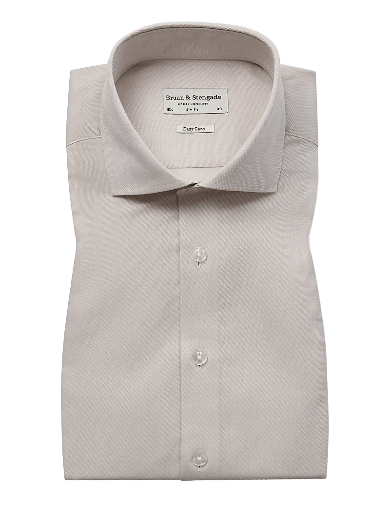 Bruun & Stengade - BS Cupara Slim Fit Shirt - formelle hemden - beige - 1