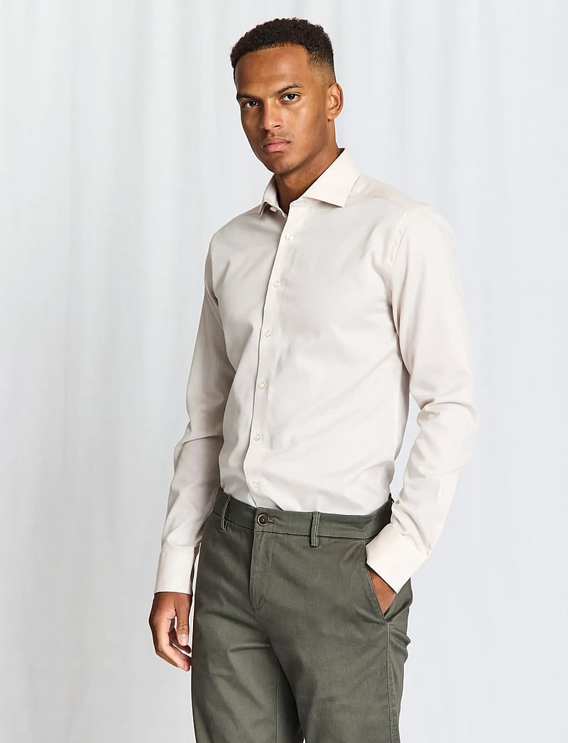 Bruun & Stengade - BS Cupara Slim Fit Shirt - formelle hemden - beige - 2