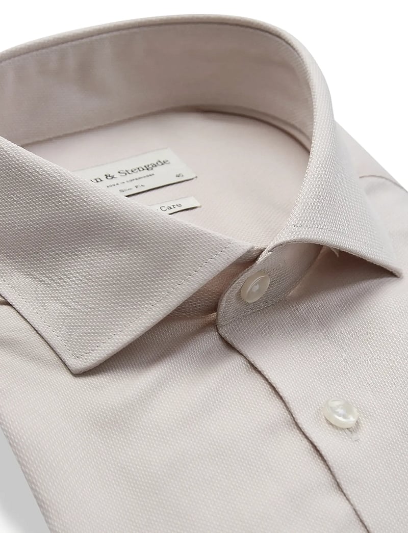 Bruun & Stengade - BS Cupara Slim Fit Shirt - formelle hemden - beige - 5