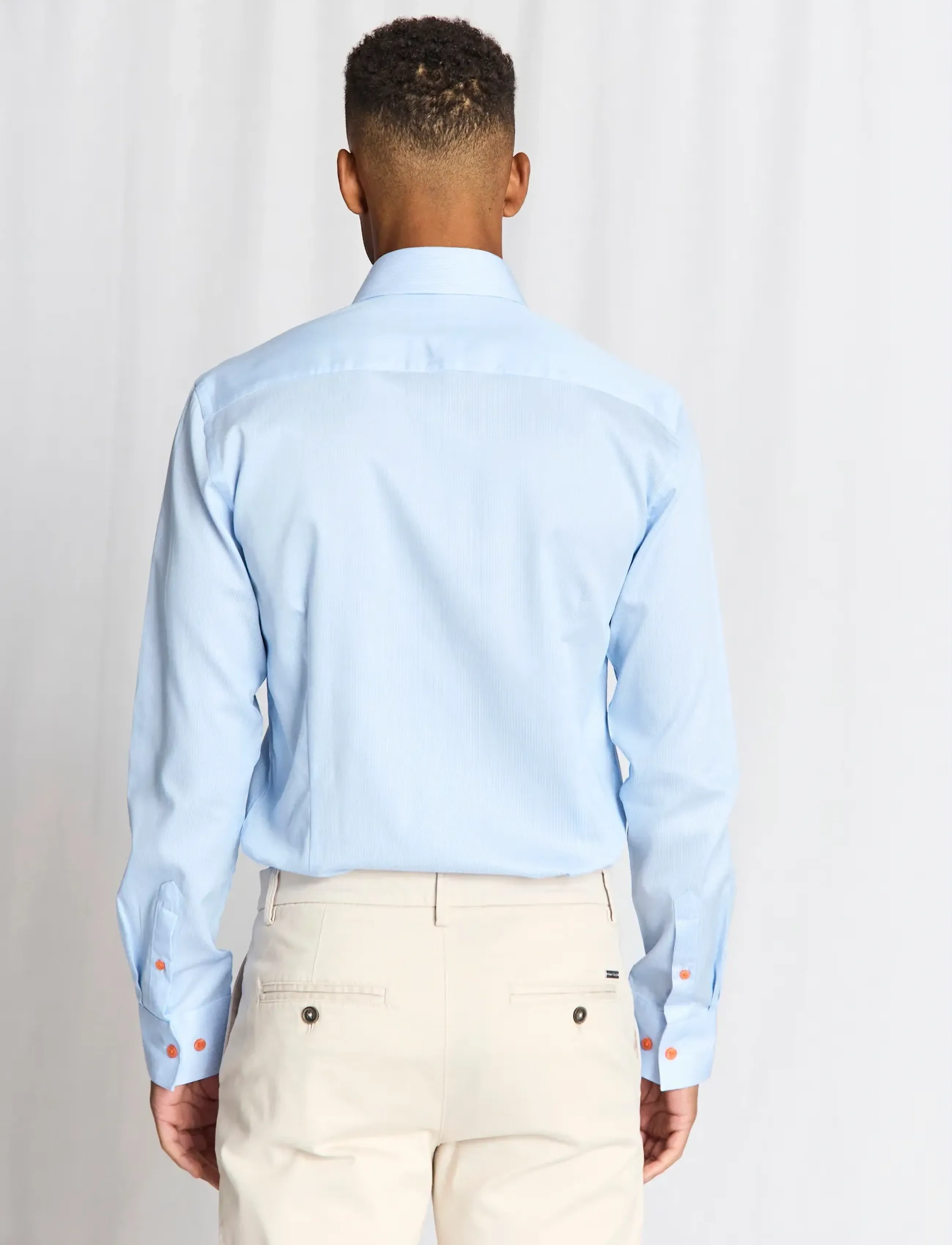 Bruun & Stengade - BS Wael Slim Fit Shirt - formelle hemden - light blue/white - 4