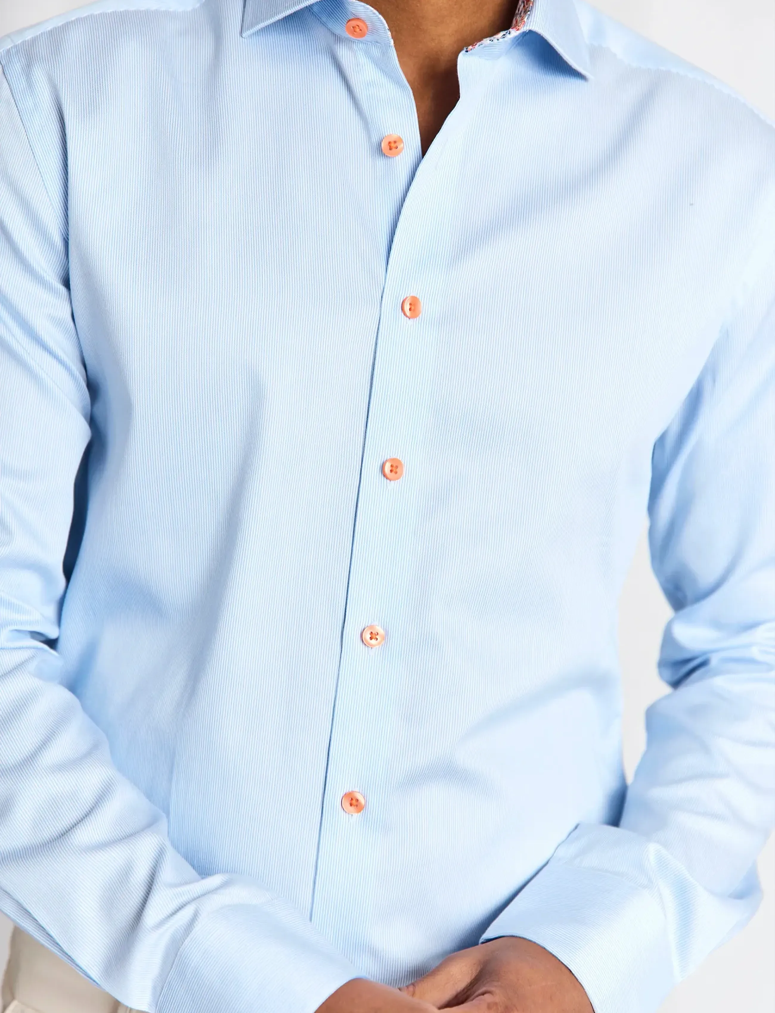 Bruun & Stengade - BS Wael Slim Fit Shirt - formelle hemden - light blue/white - 5