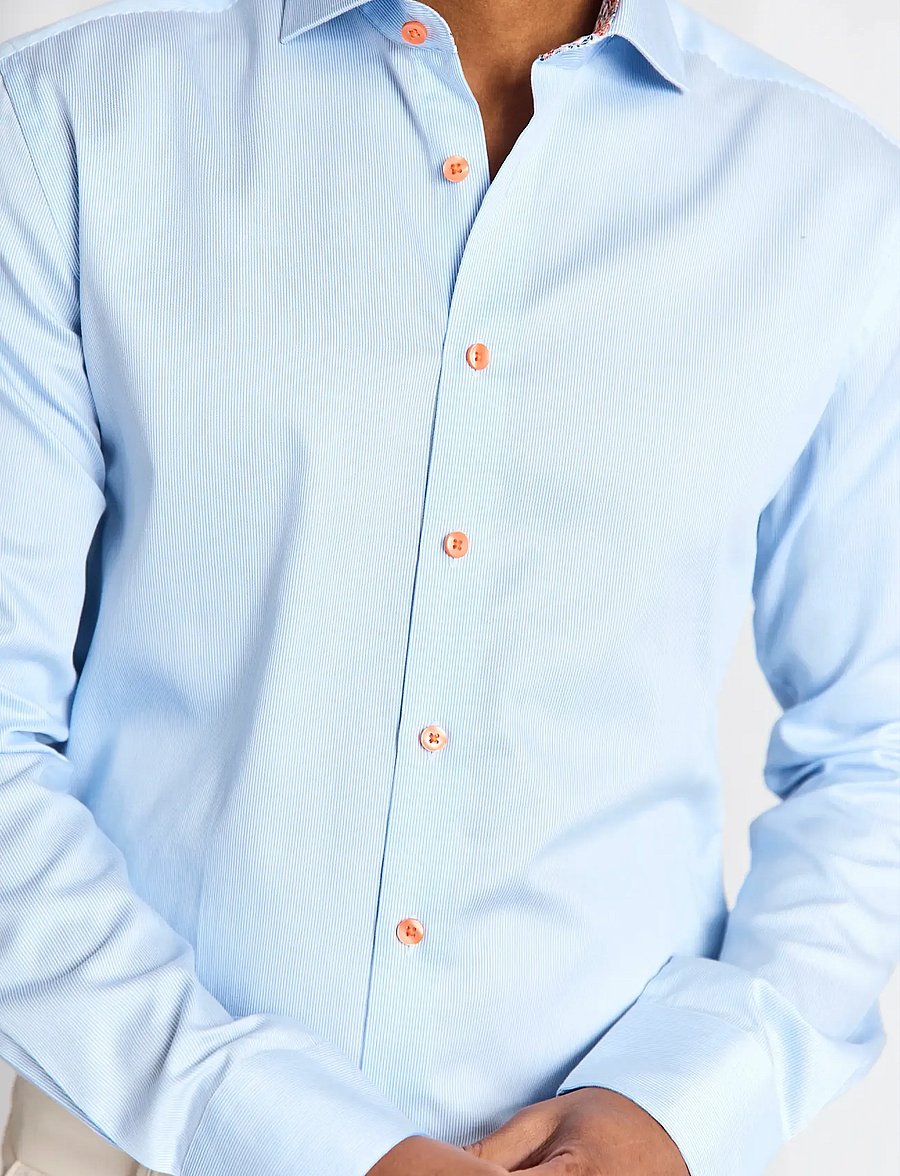 Bruun & Stengade - BS Wael Slim Fit Shirt - formelle hemden - light blue/white - 5
