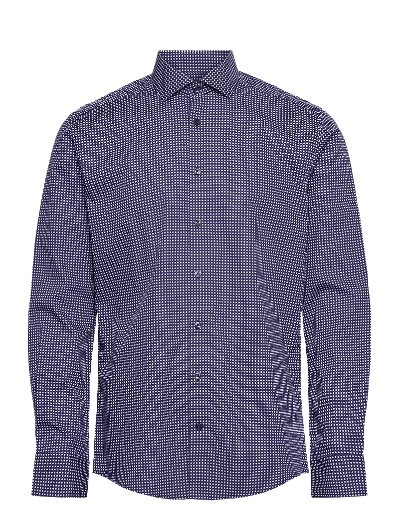 Bruun & Stengade - BS Karalek Slim Fit Shirt - hemden mit muster - navy - 1