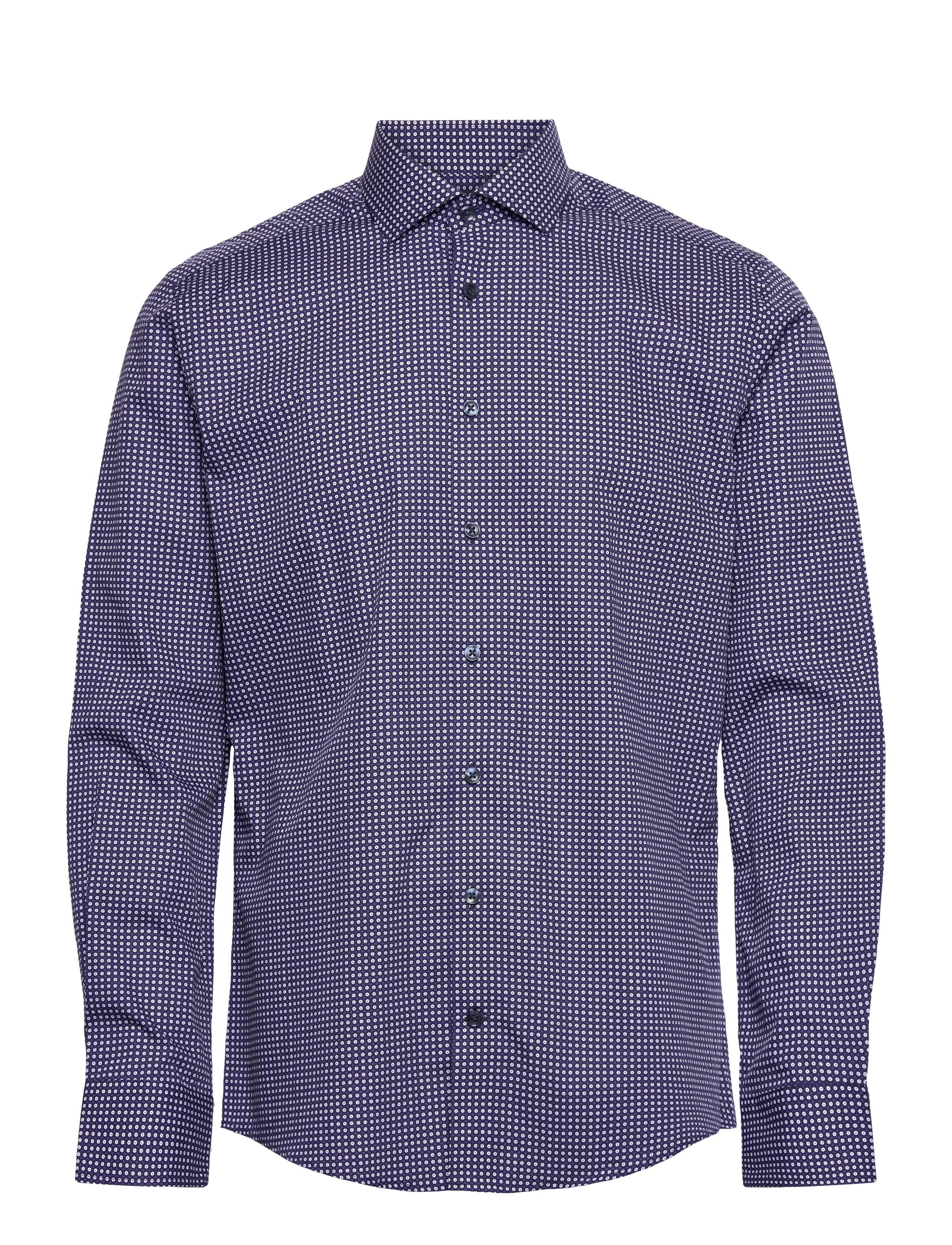Bruun & Stengade - BS Karalek Slim Fit Shirt - mønstrede skjorter - navy - 1