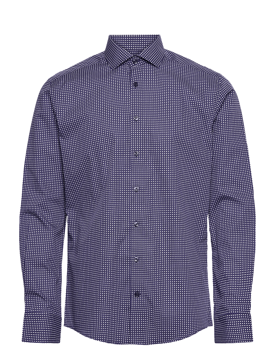 Bruun & Stengade - BS Karalek Slim Fit Shirt - mustriga särgid - navy - 1