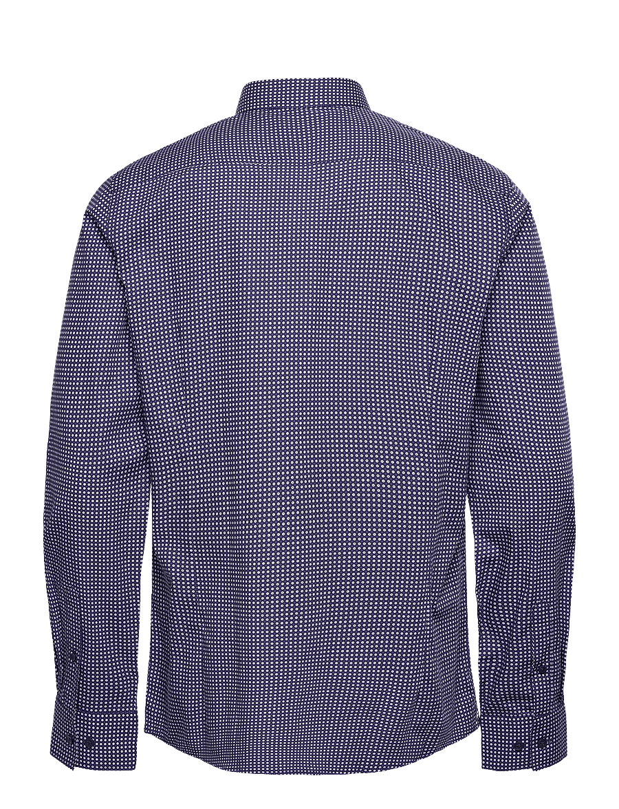 Bruun & Stengade - BS Karalek Slim Fit Shirt - mustriga särgid - navy - 2
