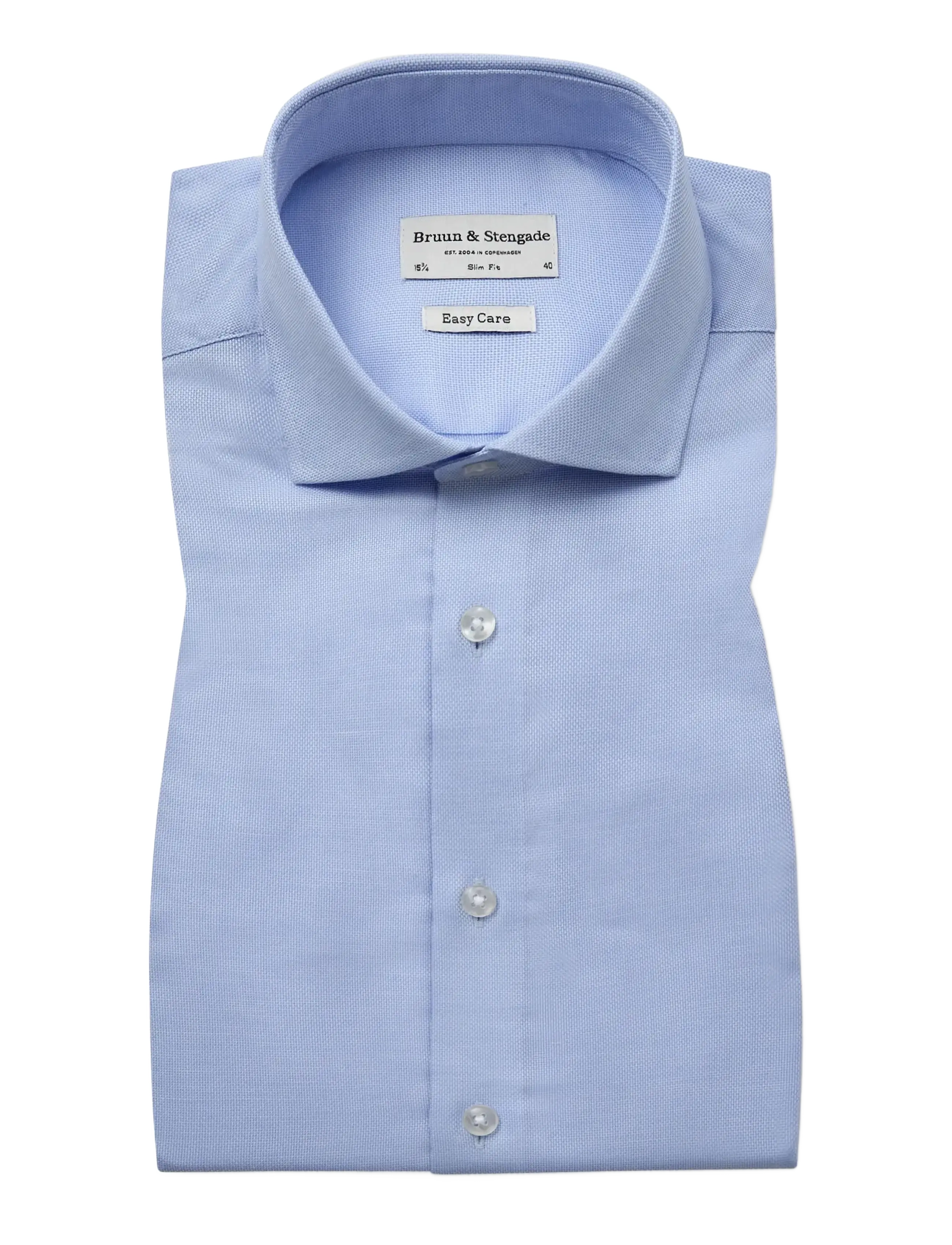 BRUUN & STENGADE Bs Borut Slim Fit Shirt Blau - 45 - Herren