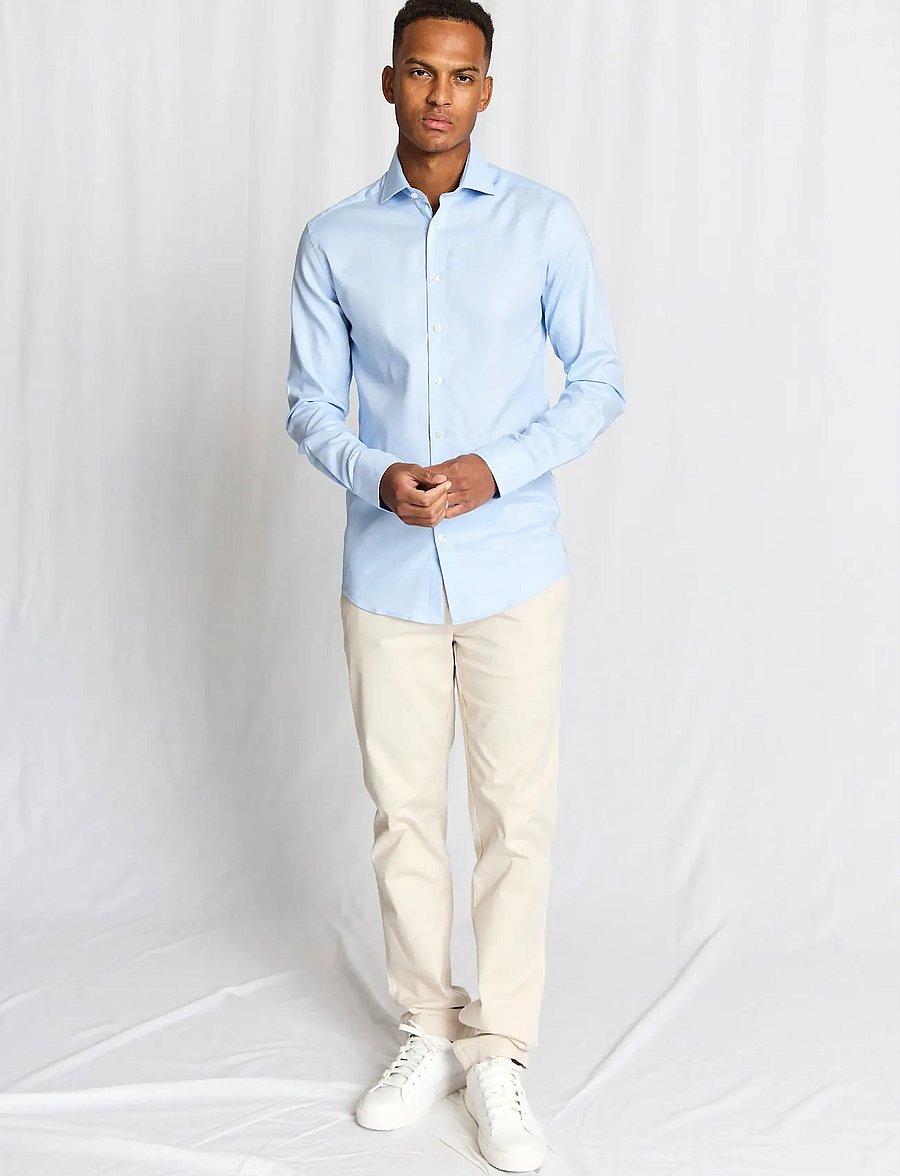 Bruun & Stengade - BS Borut Slim Fit Shirt - formal shirts - light blue - 0
