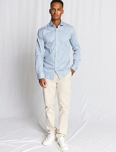 Bs Hald Slim Fit Shirt - Stribede Skjorter