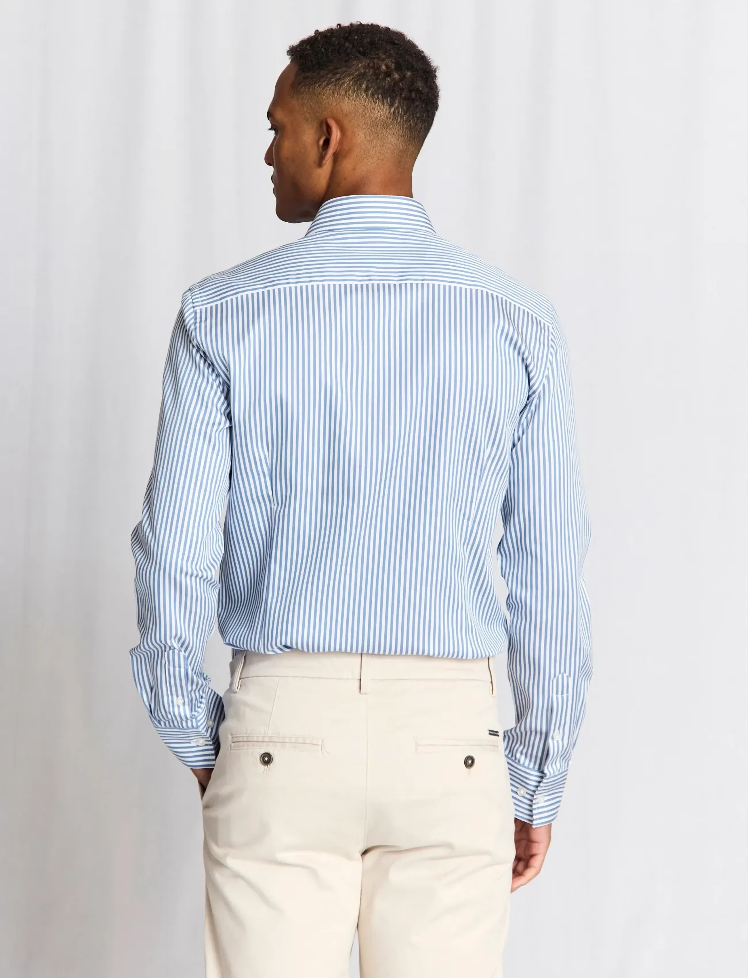 Bruun & Stengade - BS Hald Slim Fit Shirt - gestreifte hemden - blue/white - 2