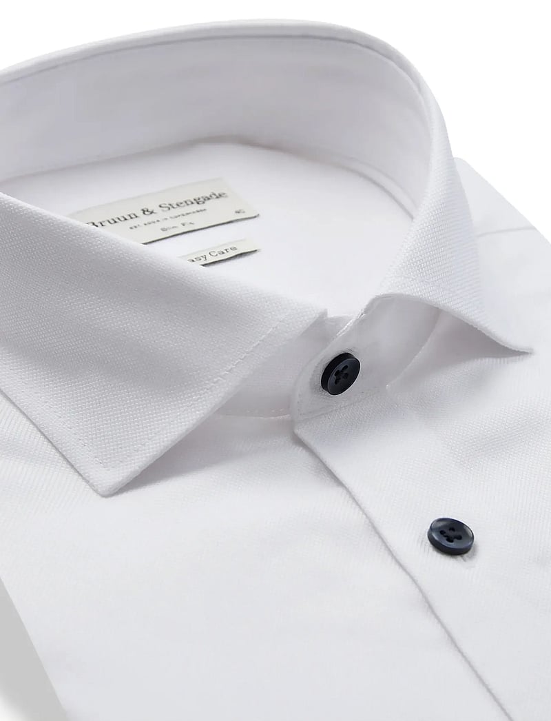 Bruun & Stengade - BS Skube Slim Fit Shirt - pidulikud särgid - white - 5