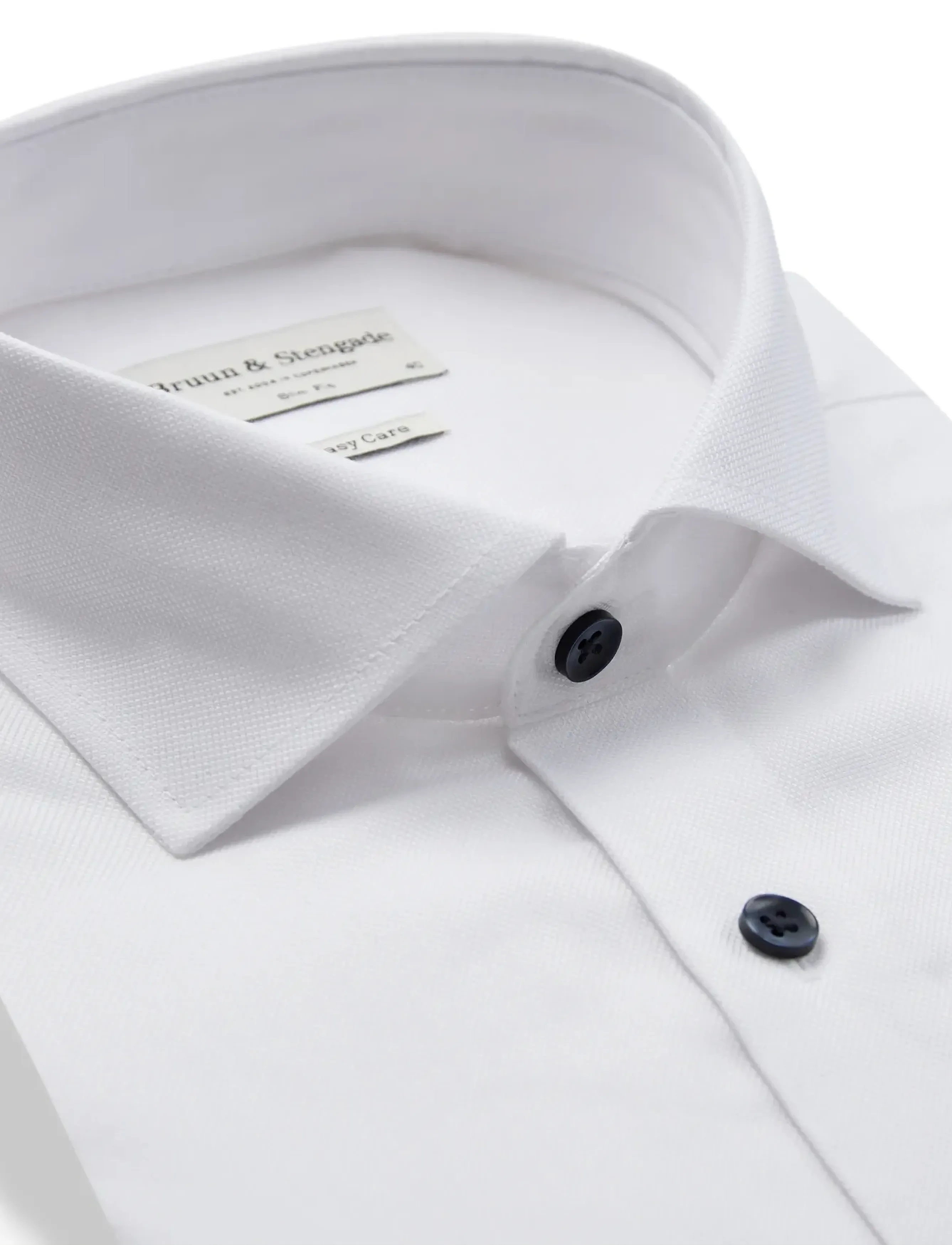 Bruun & Stengade - BS Skube Slim Fit Shirt - formelle skjorter - white - 5