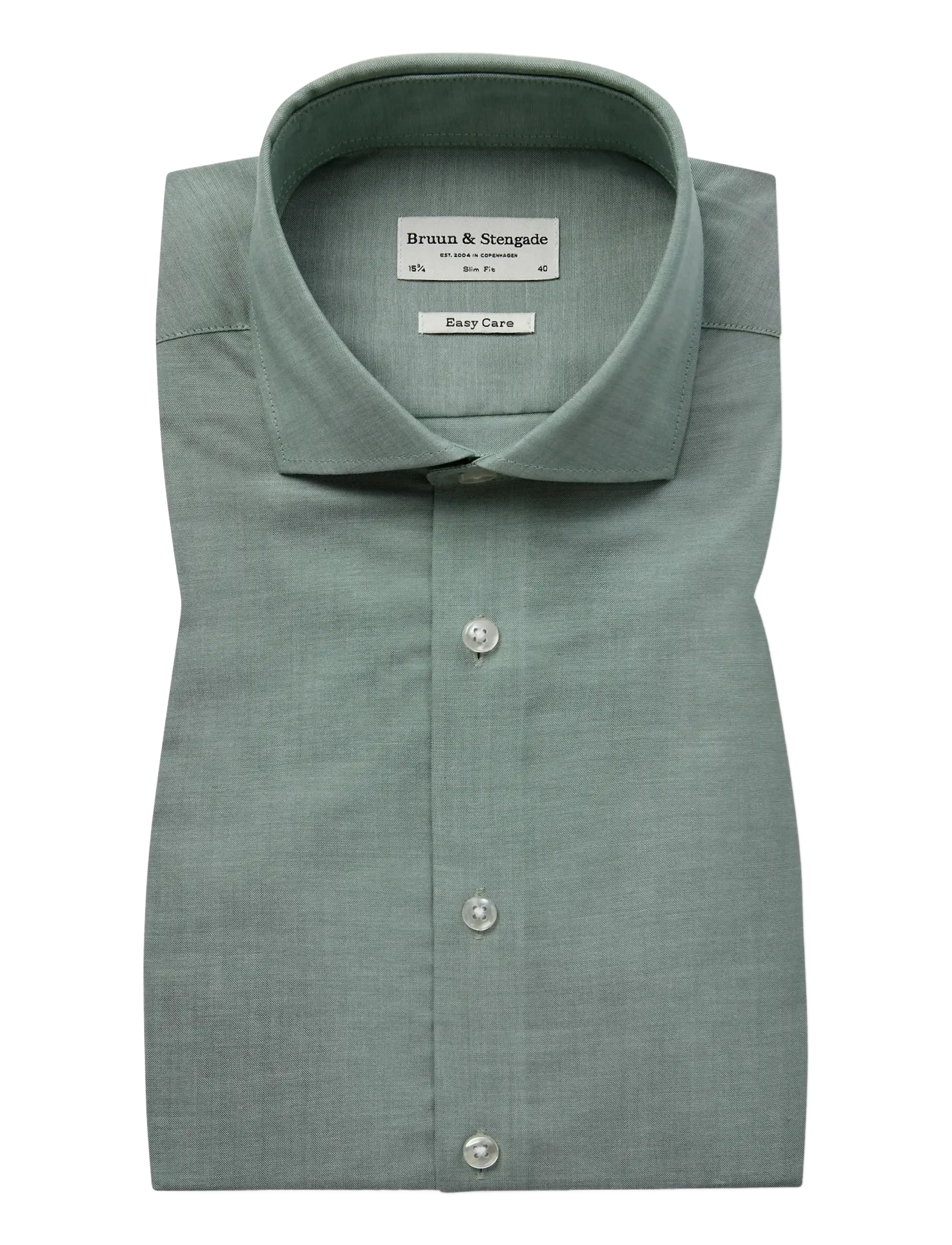 BRUUN & STENGADE Bs Jorge Slim Fit Shirt Grün - 43 - Herren