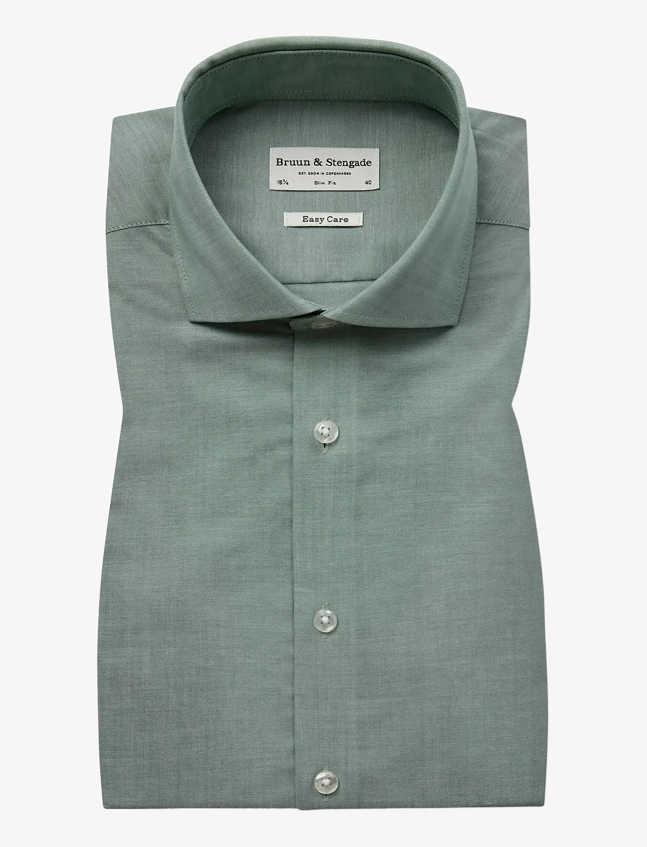 Bruun & Stengade - BS Jorge Slim Fit Shirt - formelle skjorter - green - 1