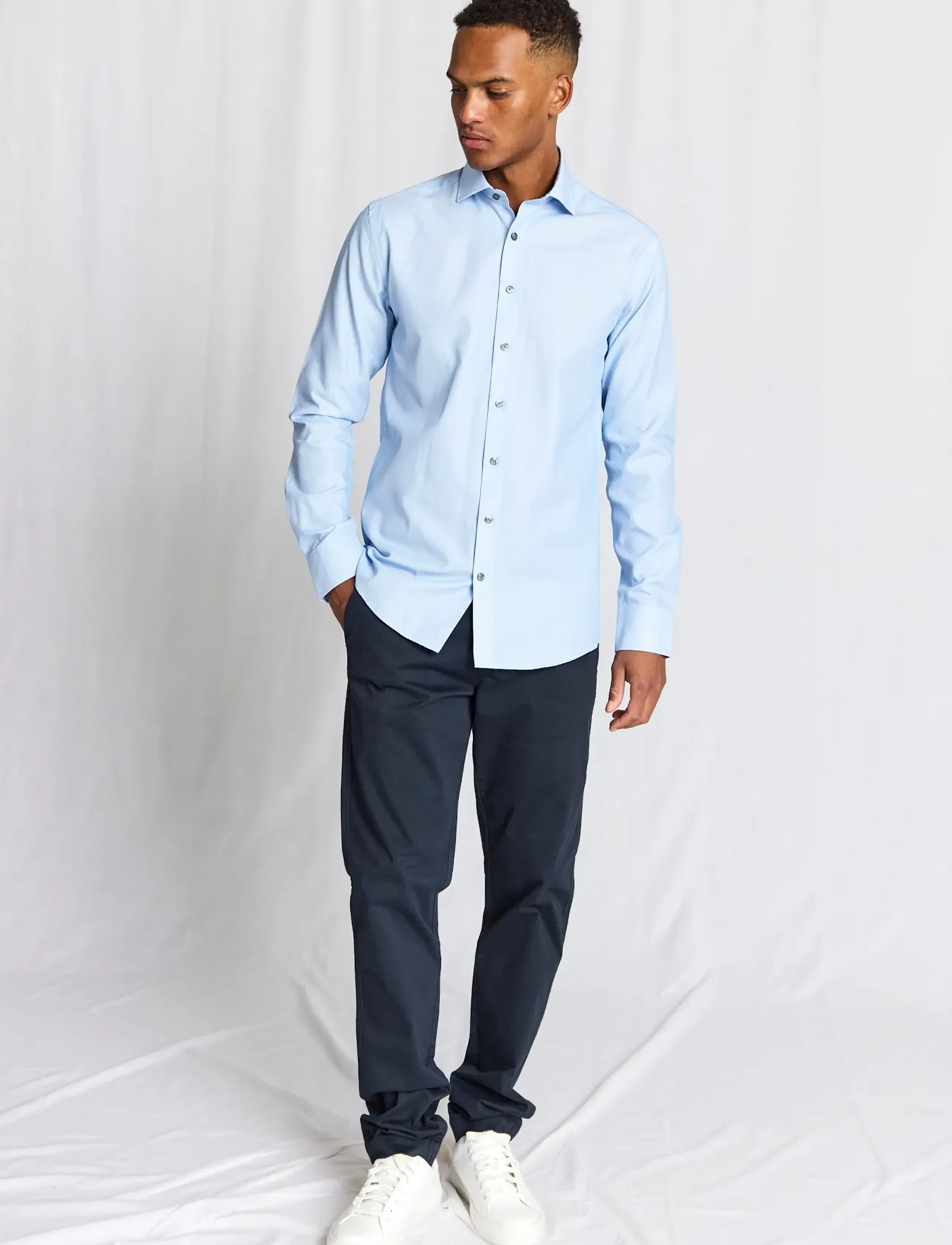 Bruun & Stengade BS Sliskovic Slim Fit Shirt - Deals - LIGHT BLUE / blue