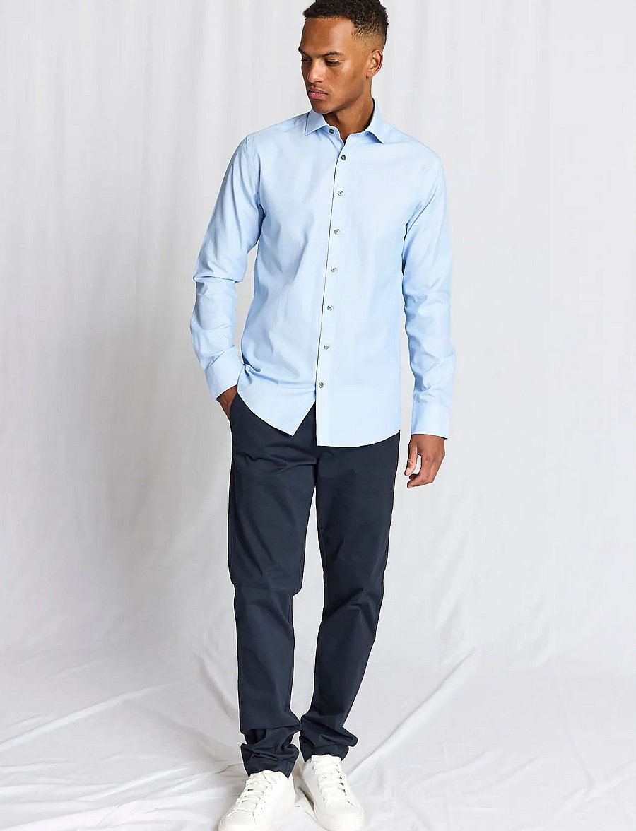Bruun & Stengade - BS Sliskovic Slim Fit Shirt - chemises d'affaires - light blue - 0