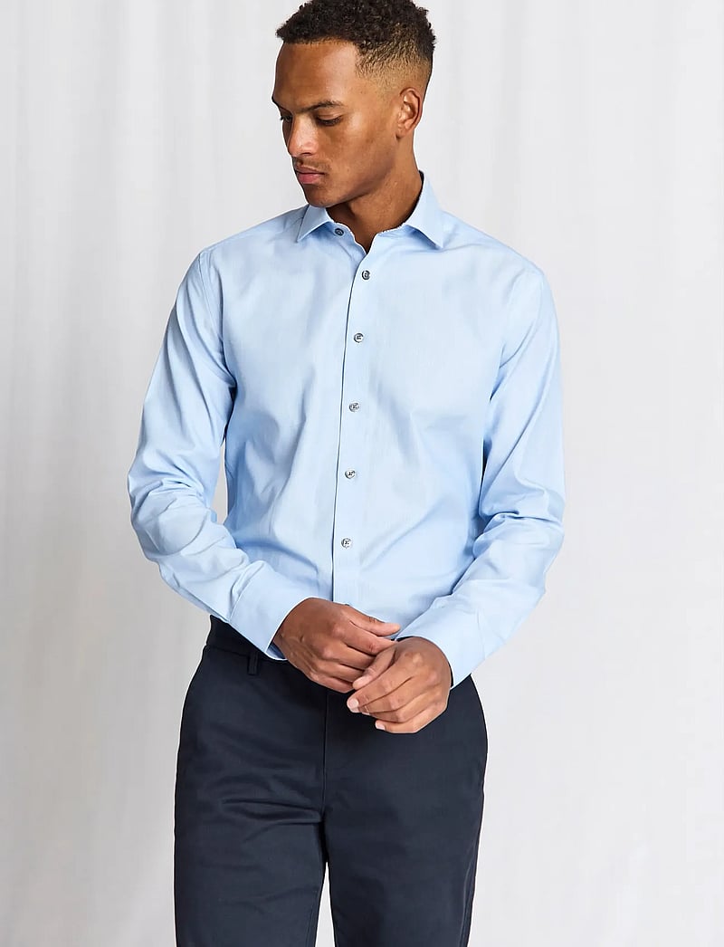 Bruun & Stengade - BS Sliskovic Slim Fit Shirt - pidulikud särgid - light blue - 3