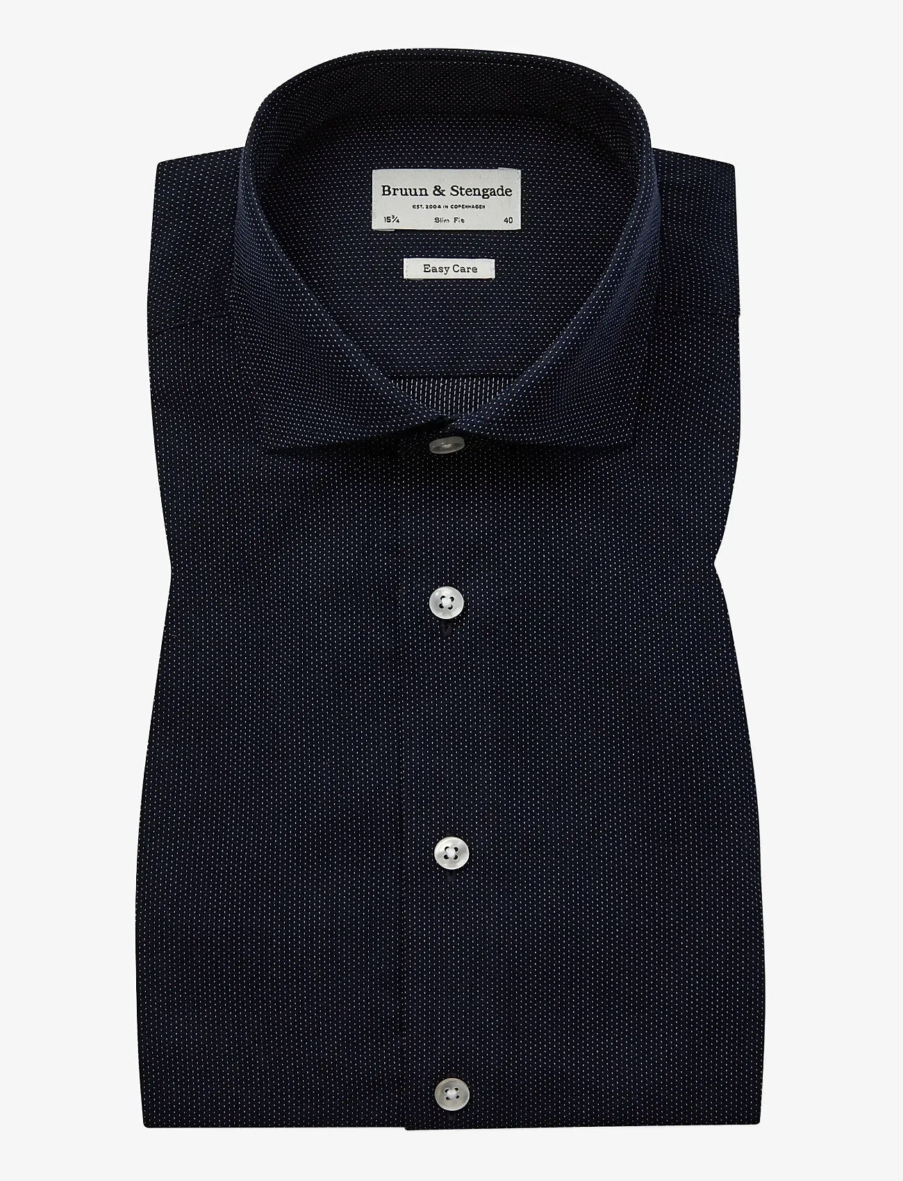 Bruun & Stengade - BS Hansen Slim Fit Shirt - mustriga särgid - navy - 1