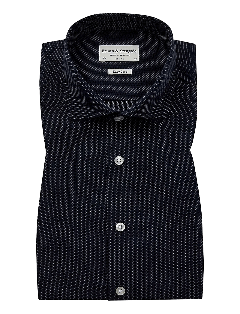 Bruun & Stengade - BS Hansen Slim Fit Shirt - mustriga särgid - navy - 1