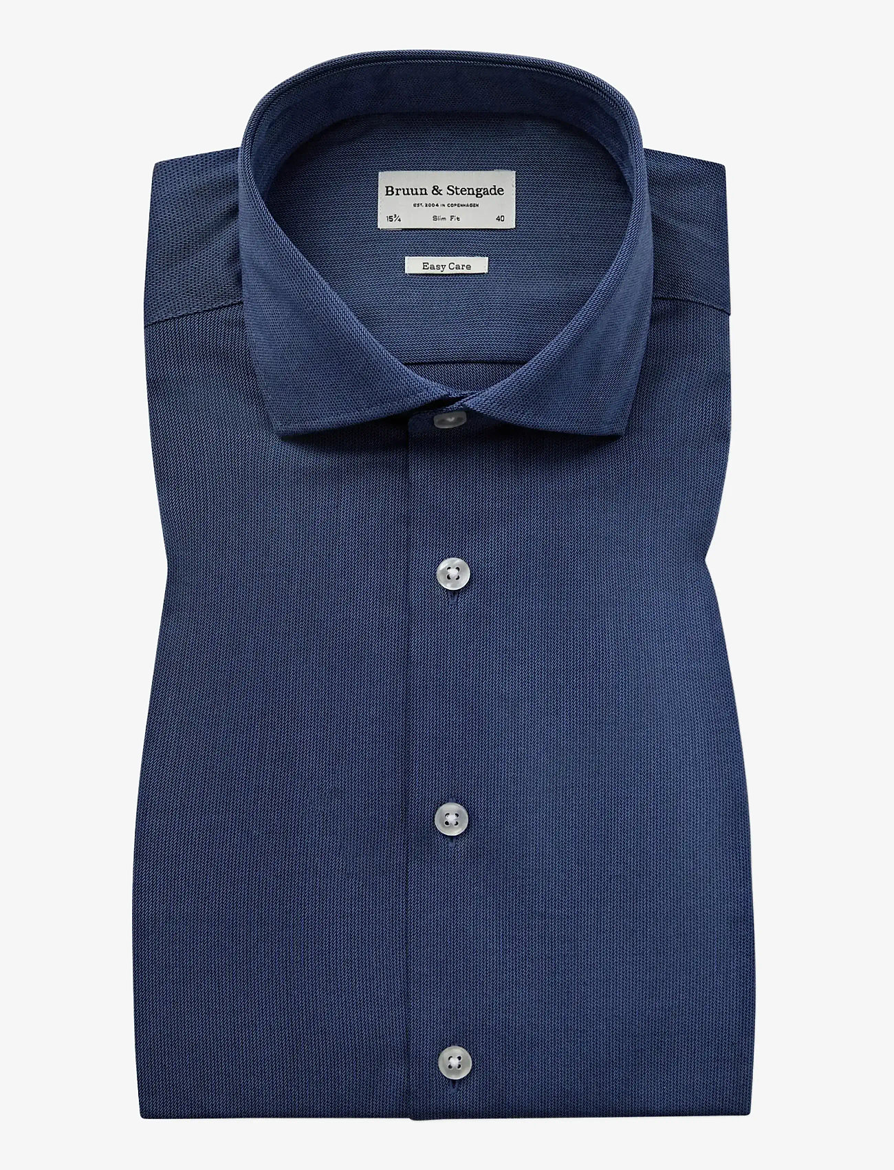 Bruun & Stengade - BS Morros Slim Fit Shirt - pidulikud särgid - dark blue - 1