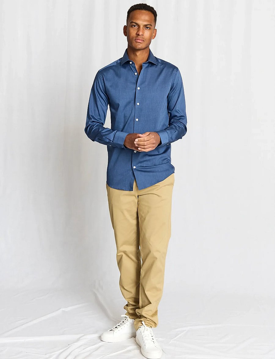 Bruun & Stengade - BS Morros Slim Fit Shirt - formelle hemden - dark blue - 0