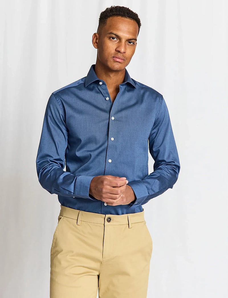 Bruun & Stengade - BS Morros Slim Fit Shirt - pidulikud särgid - dark blue - 2