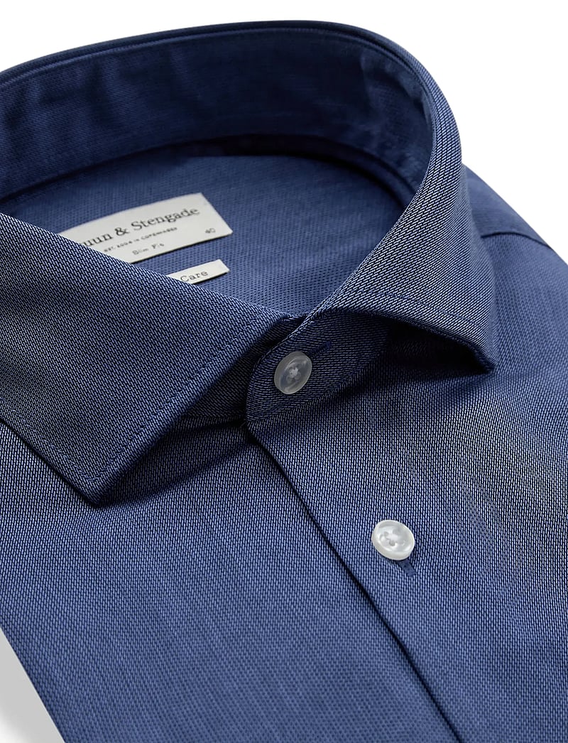 Bruun & Stengade - BS Morros Slim Fit Shirt - pidulikud särgid - dark blue - 5