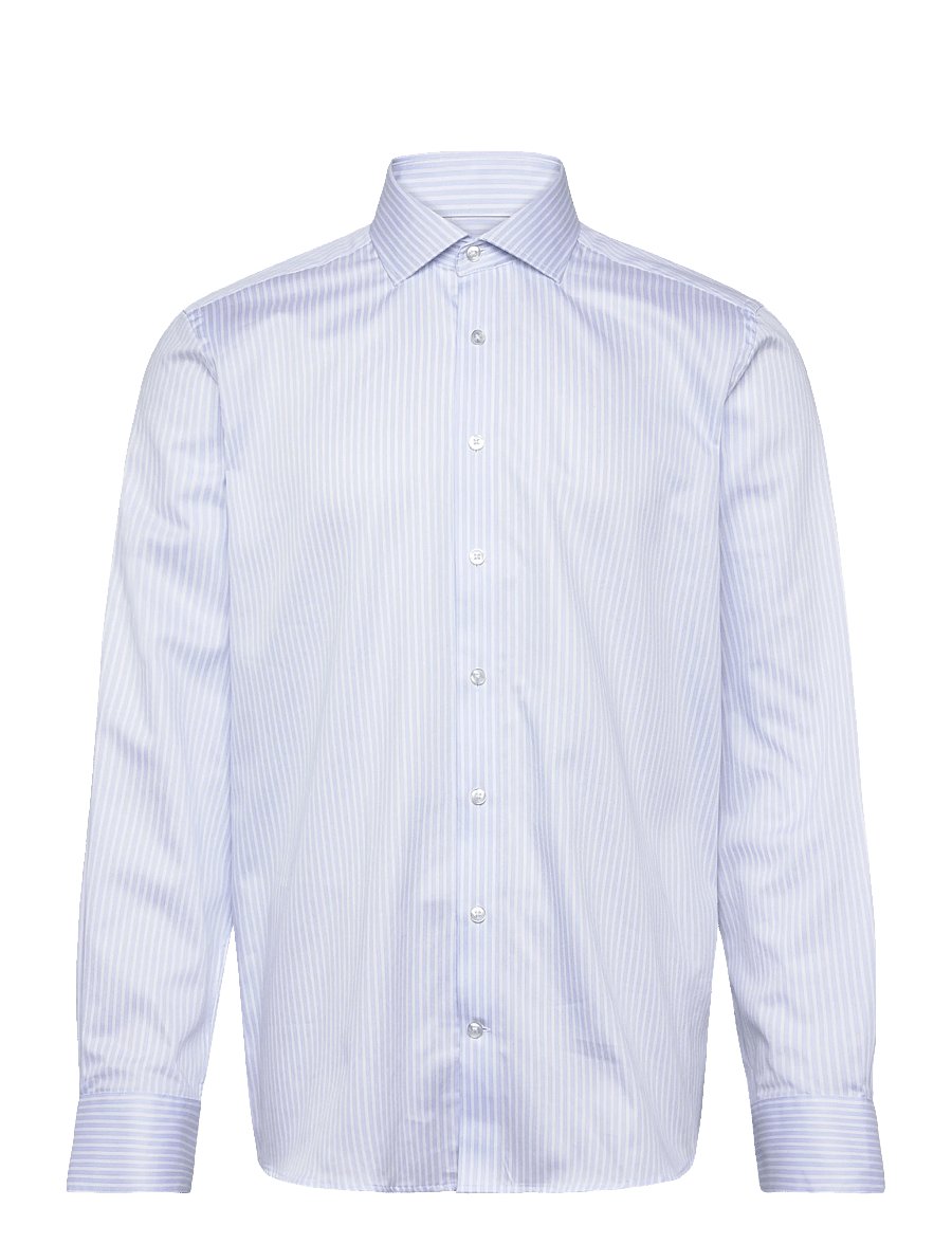 Bruun & Stengade - BS Bannour Modern Fit Shirt - striped shirts - light blue/white - 1