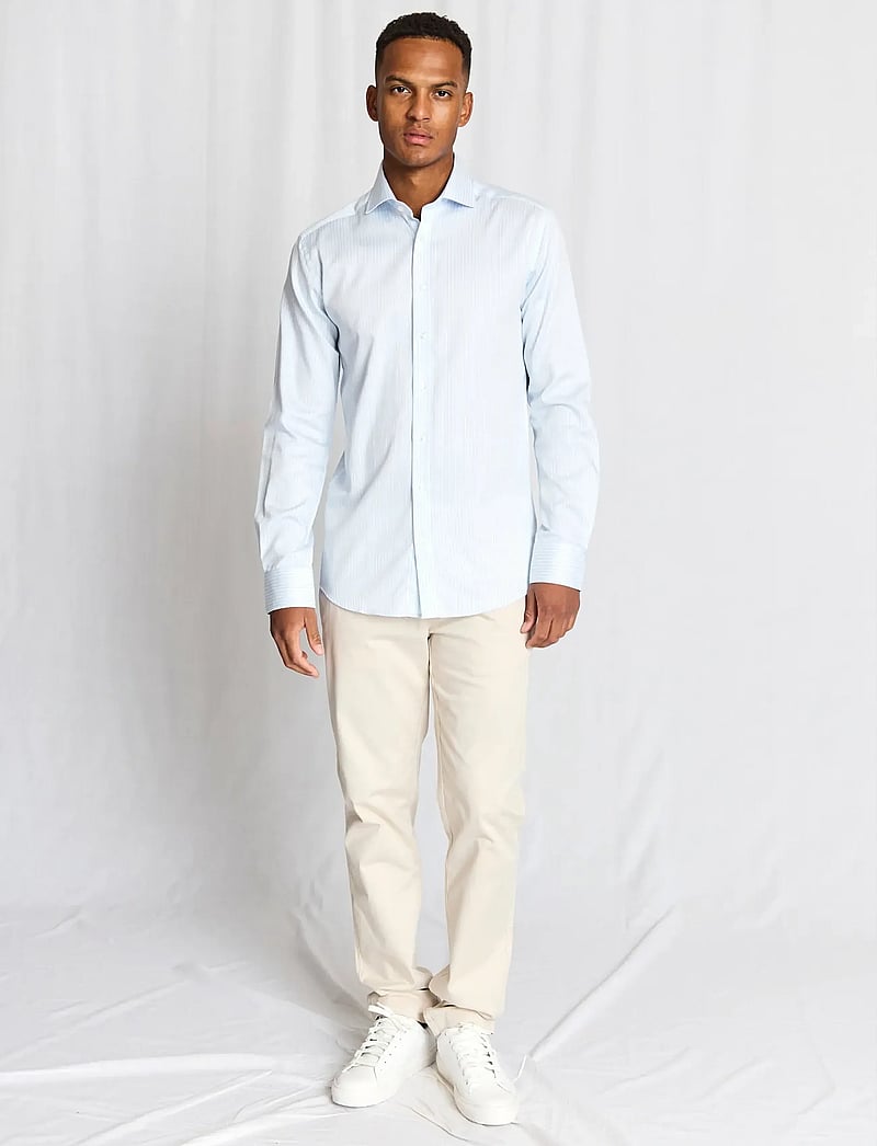 Bruun & Stengade - BS Bannour Modern Fit Shirt - gestreifte hemden - light blue/white - 0