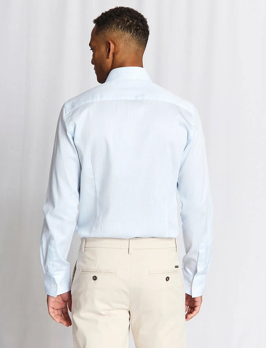 Bruun & Stengade - BS Bannour Modern Fit Shirt - striped shirts - light blue/white - 3
