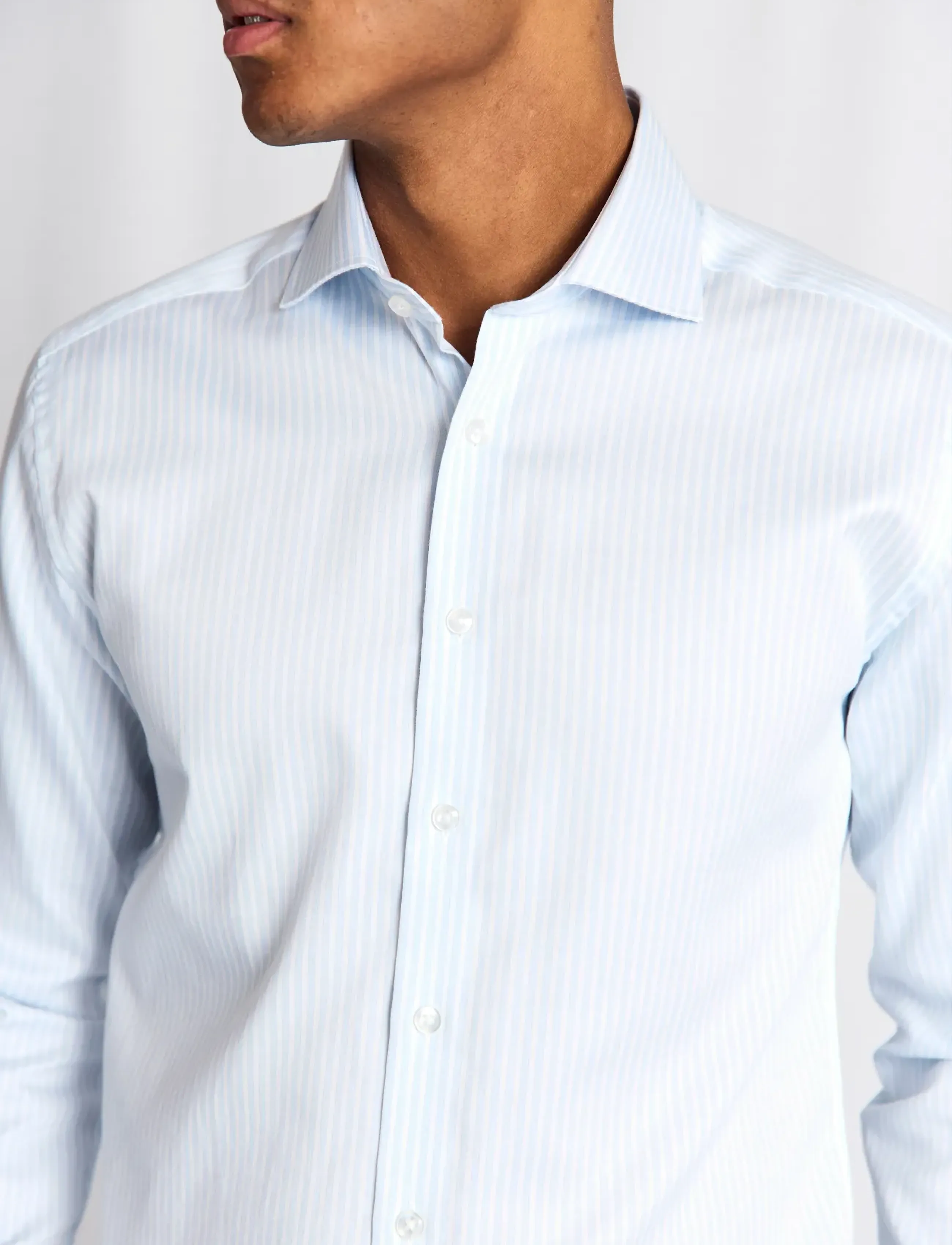 Bruun & Stengade - BS Bannour Modern Fit Shirt - gestreifte hemden - light blue/white - 4