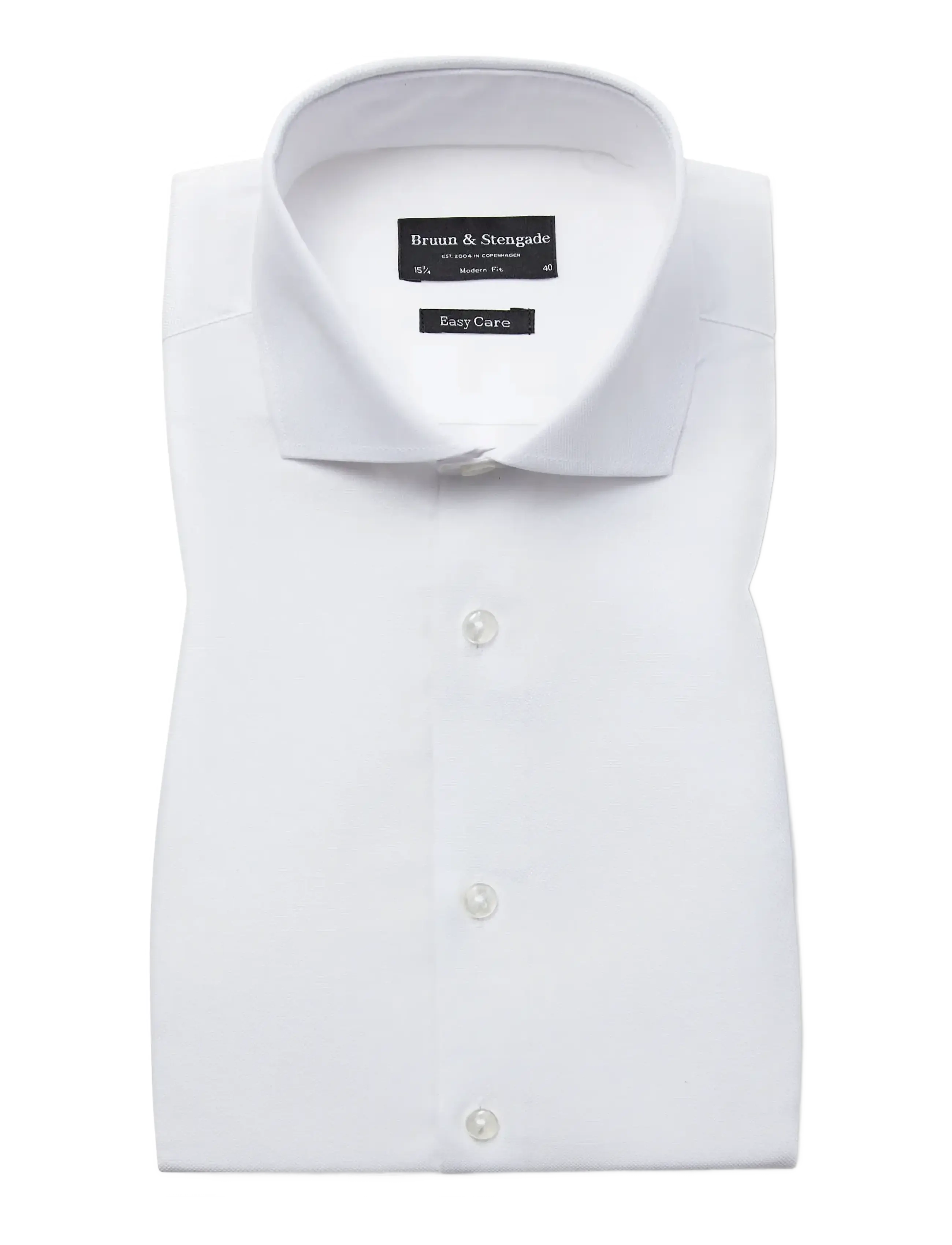BRUUN & STENGADE Bs Benjamin Modern Fit Shirt Weiß - 46 - Herren