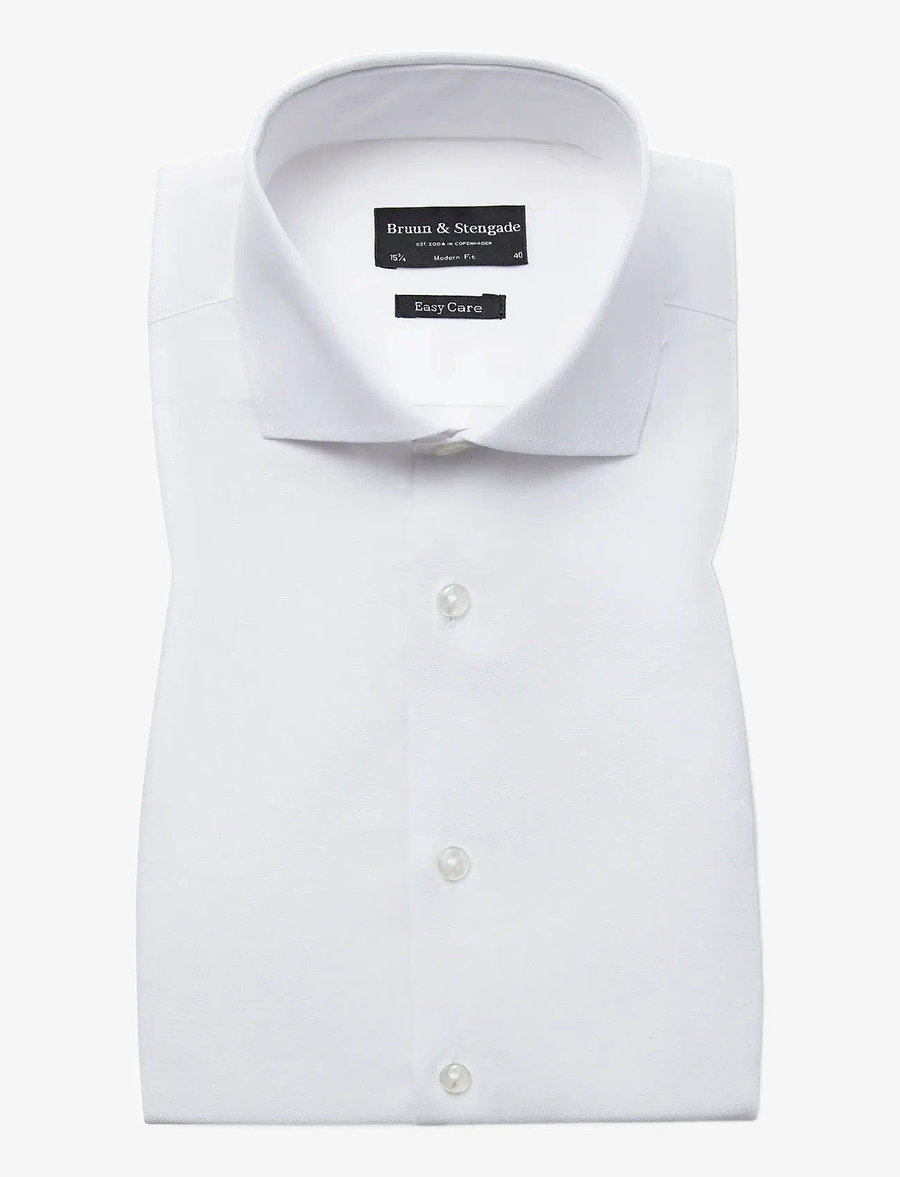 Bruun & Stengade - BS Benjamin Modern Fit Shirt - pidulikud särgid - white - 1