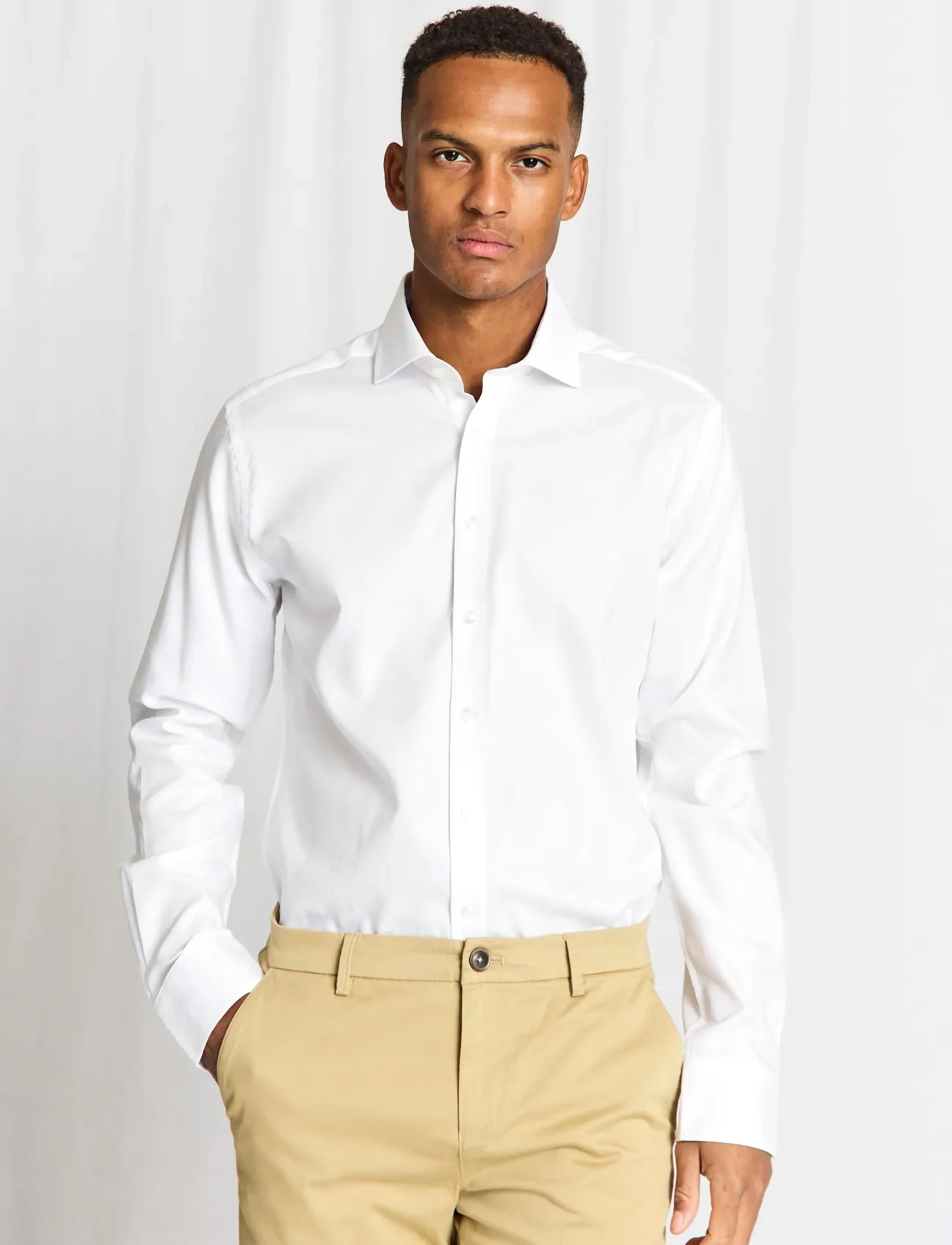 Bruun & Stengade - BS Benjamin Modern Fit Shirt - kostymskjortor - white - 2